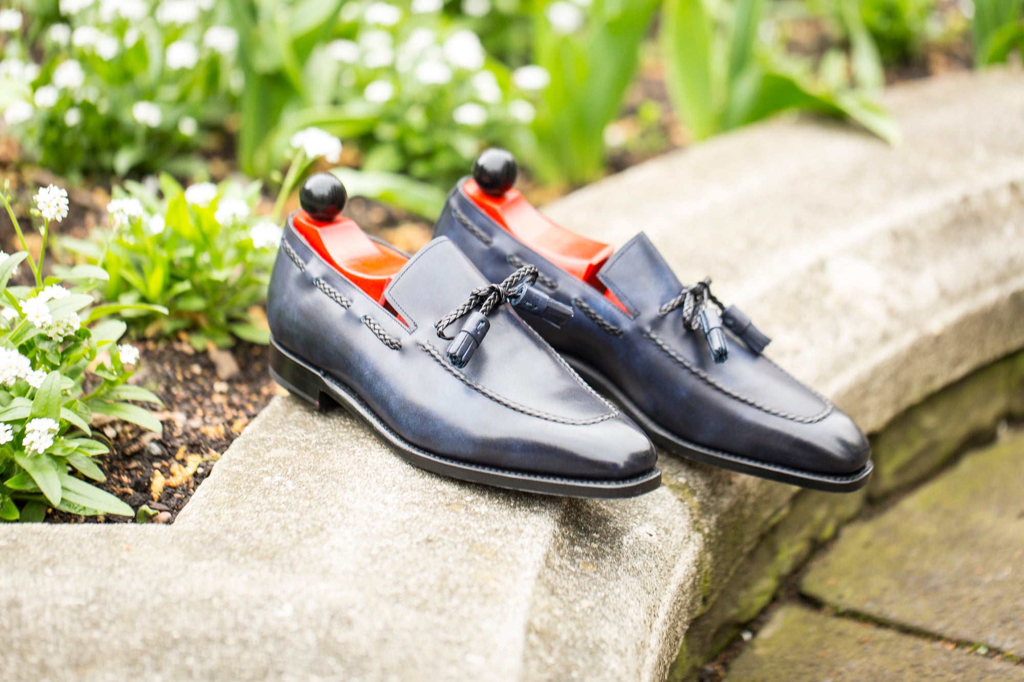 Issaquah - MTO - Navy Museum Calf - LPB Last - Single Leather Sole-Made To Order Tassel Loafer-J.FitzPatrick Footwear