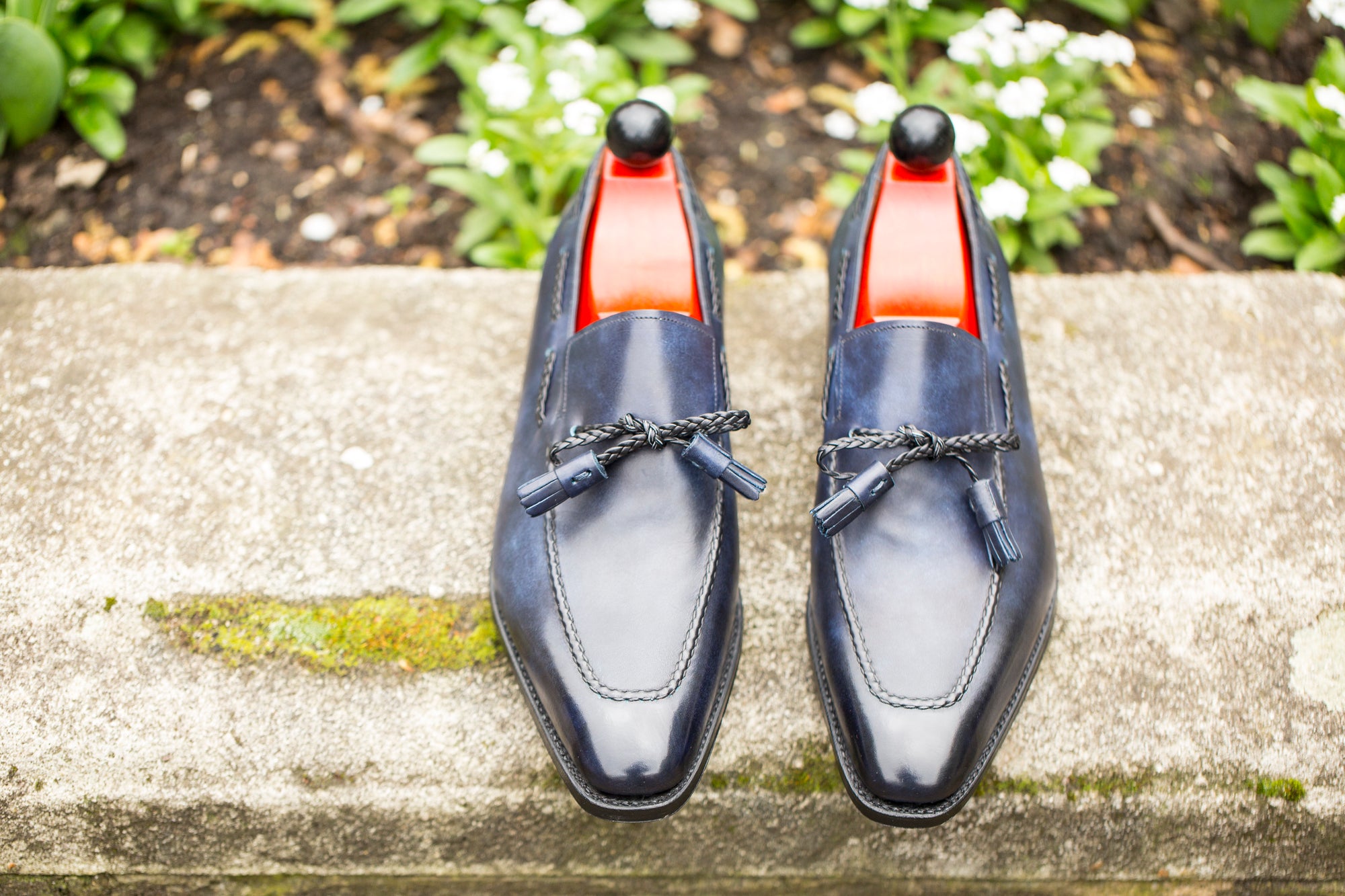 Issaquah - MTO - Navy Museum Calf - LPB Last - Single Leather Sole-Made To Order Tassel Loafer-J.FitzPatrick Footwear