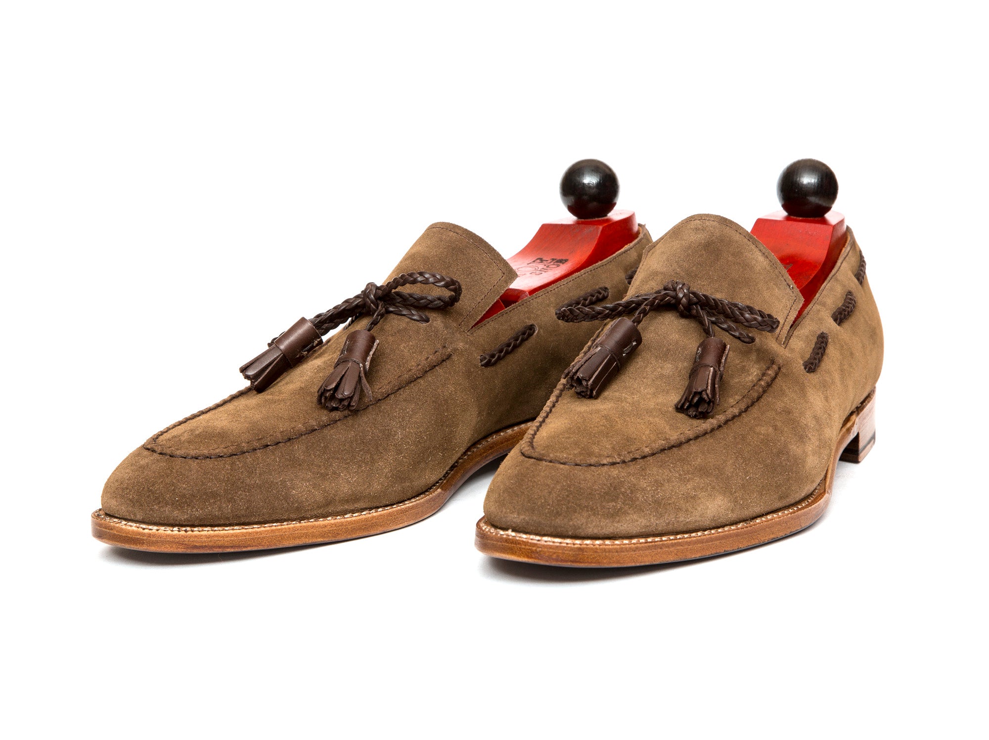 Issaquah - MTO - Taupe Suede - TMG Last - Natural Single Leather Sole-Made To Order Tassel Loafer-J.FitzPatrick Footwear