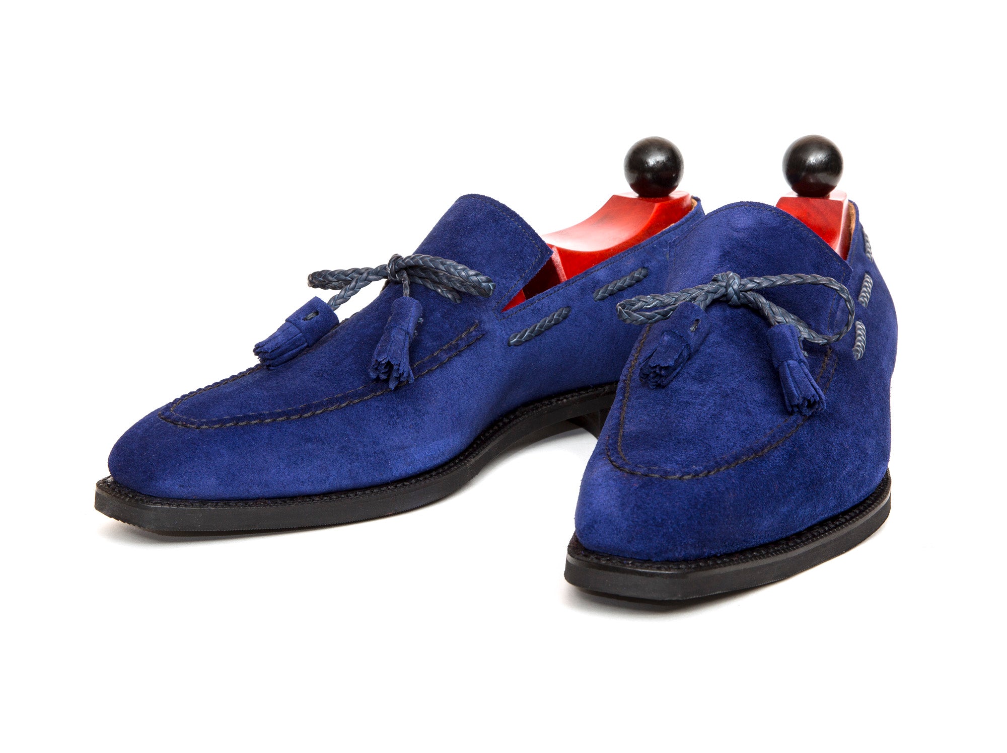 Issaquah - MTO - Vivid Blue Suede - MGF Last - City Rubber Sole-Made To Order Tassel Loafer-J.FitzPatrick Footwear