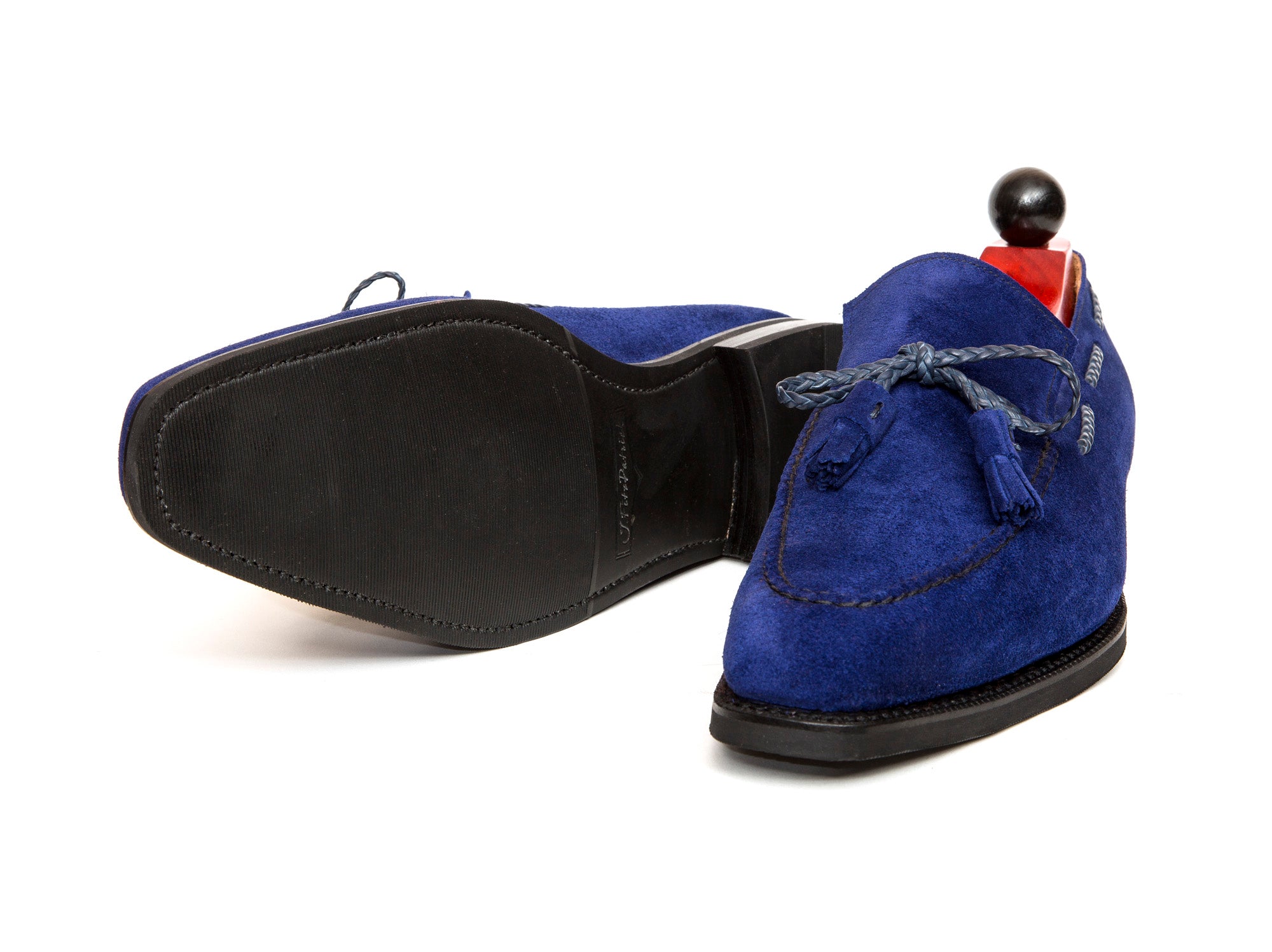 Issaquah - MTO - Vivid Blue Suede - MGF Last - City Rubber Sole-Made To Order Tassel Loafer-J.FitzPatrick Footwear