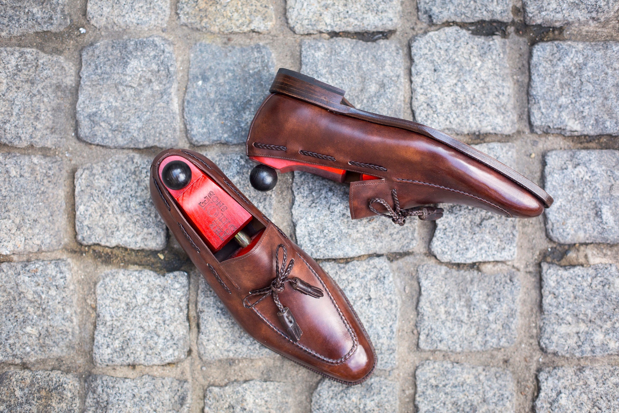 Issaquah - MTO - Walnut Museum Calf - LPB Last - Antique Single Leather Sole-Made To Order Tassel Loafer-J.FitzPatrick Footwear