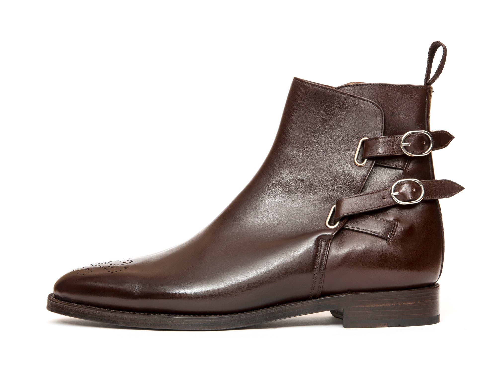 Genesee - MTO - Dark Brown Calf With Medallion - LPB Last - Double Leather Sole