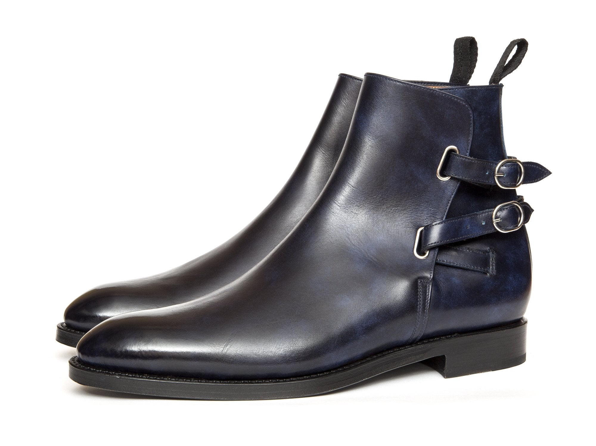 J.FitzPatrick Footwear - Genesee - Navy Museum Calf - NGT last - Double Leather Sole