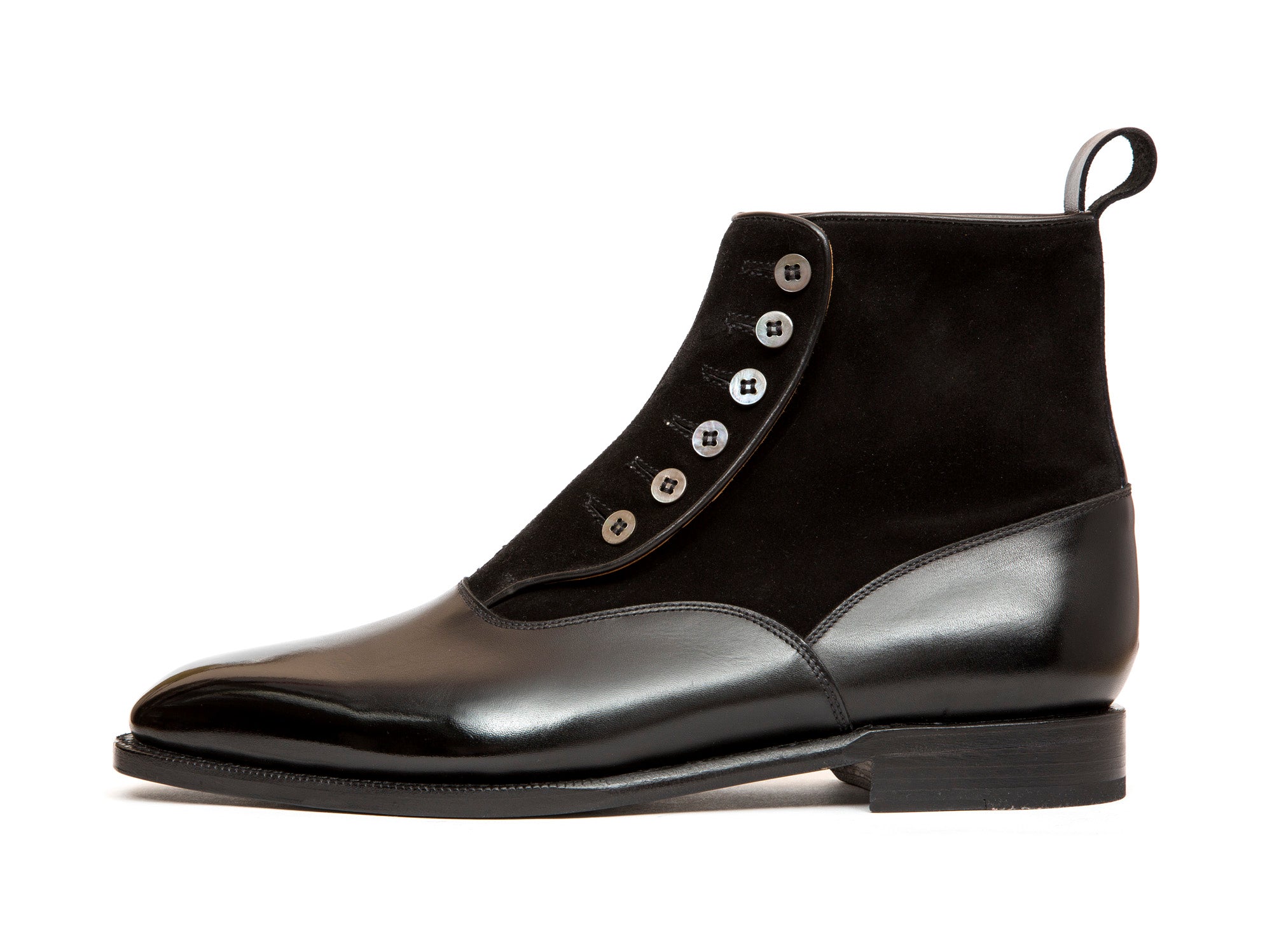Kenmore - MTO - Black Calf / Black Suede - MGF Last - Single Leather Sole-Made To Order-J.FitzPatrick Footwear