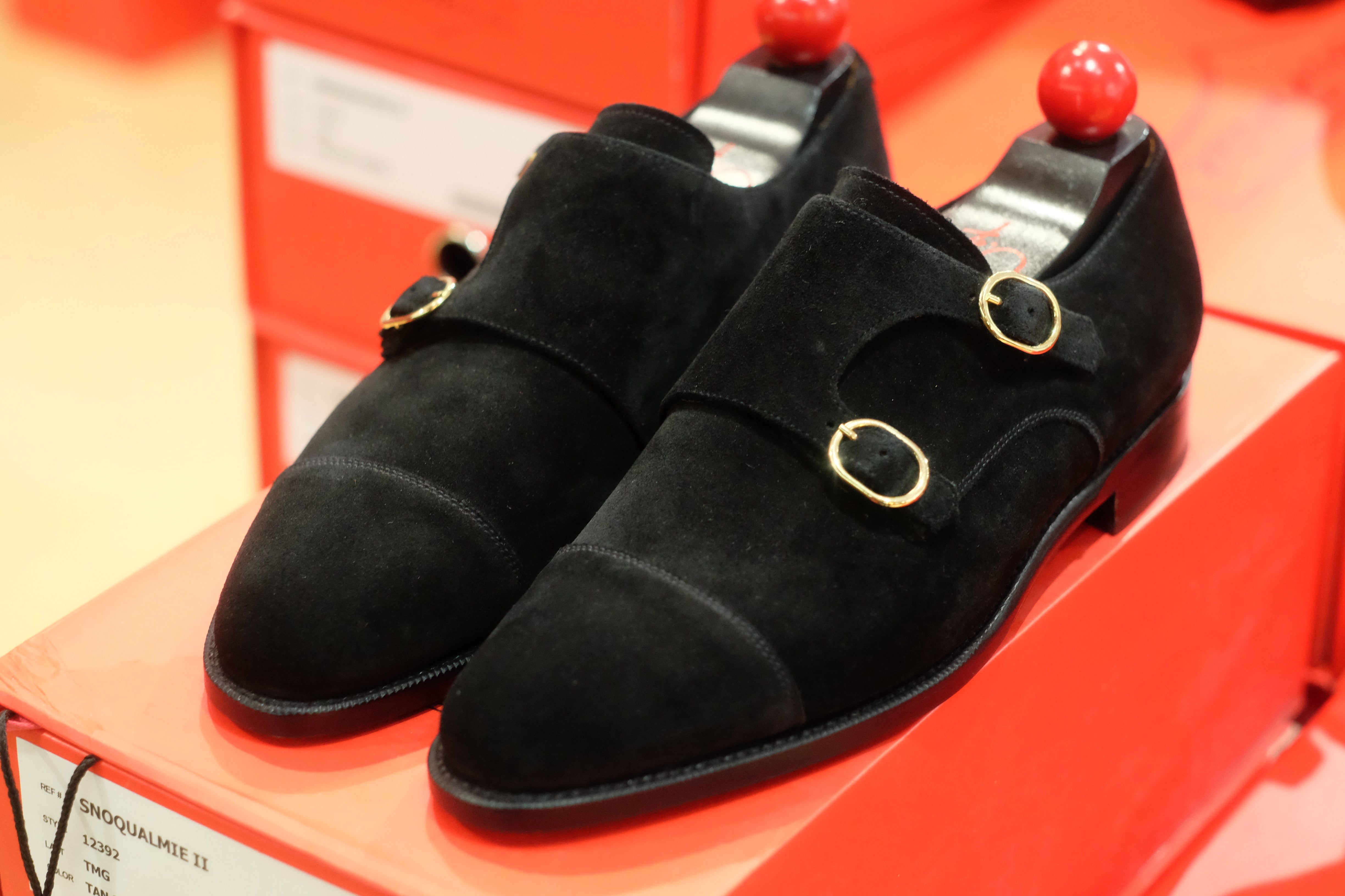 Kent - MTO - Black Suede-Made To Order Double Monkstrap Cap Toe-J.FitzPatrick Footwear