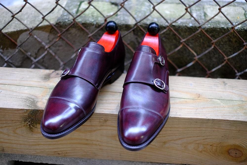 Kent - MTO - Sangria Calf-Made To Order Double Monkstrap Cap Toe-J.FitzPatrick Footwear