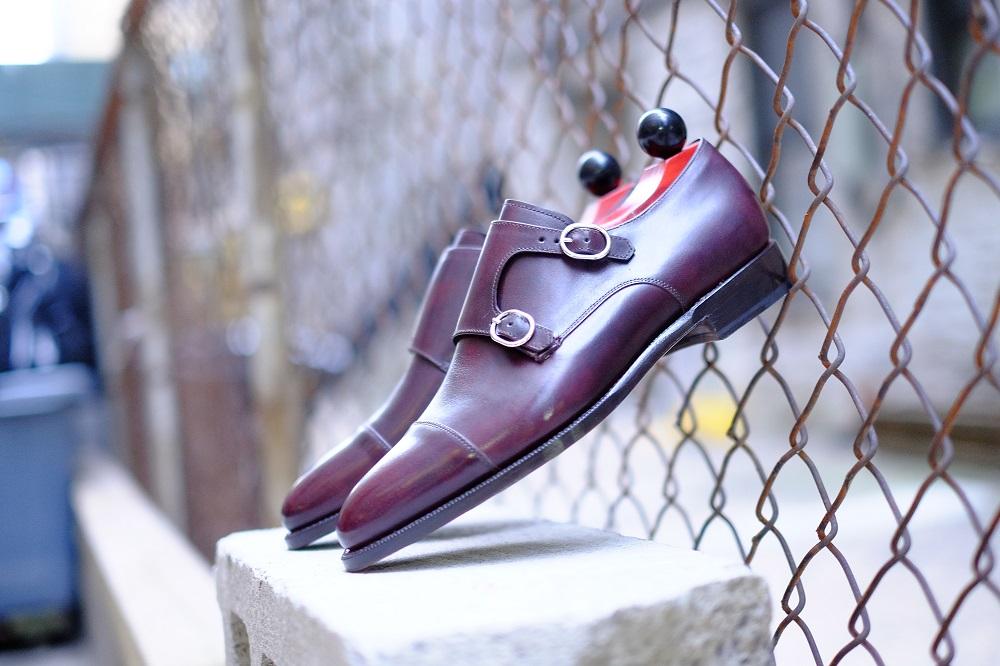 Kent - MTO - Sangria Calf-Made To Order Double Monkstrap Cap Toe-J.FitzPatrick Footwear