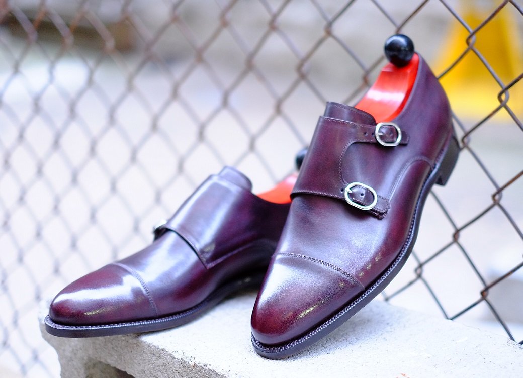Kent - MTO - Sangria Calf-Made To Order Double Monkstrap Cap Toe-J.FitzPatrick Footwear