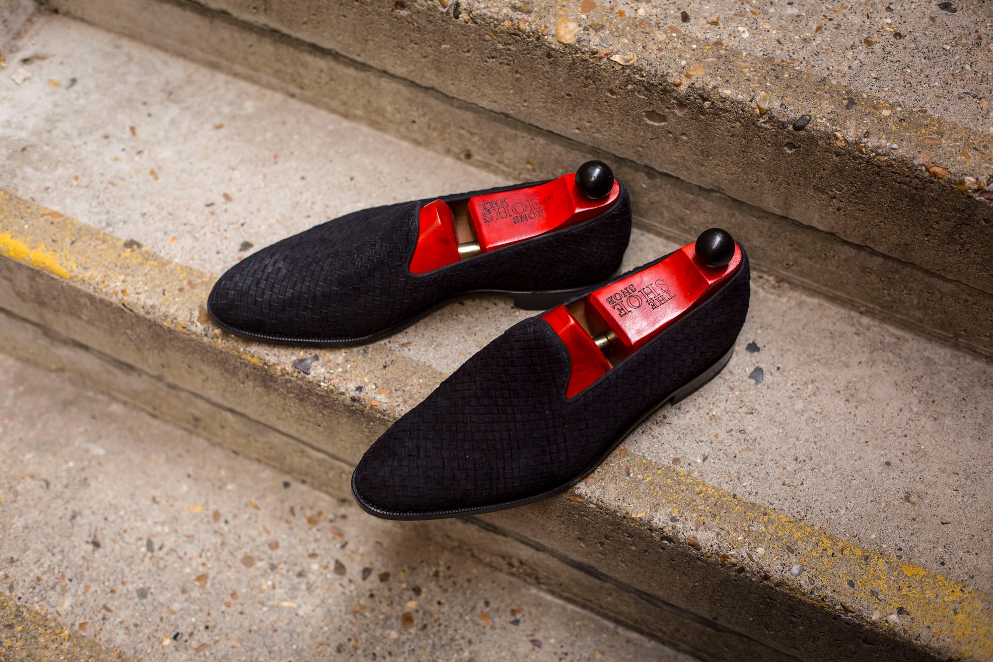 Laurelhurst II - MTO - Braided Black Suede - TMG Last - Single Leather Sole-Made To Order Slipper Loafer-J.FitzPatrick Footwear
