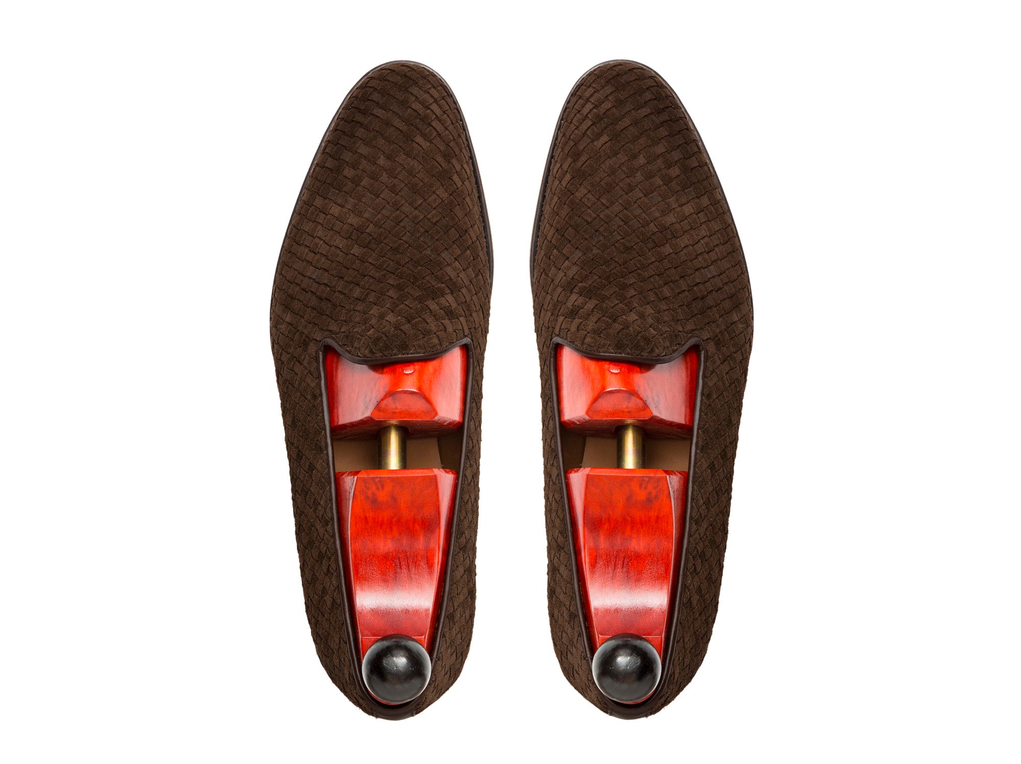 Laurelhurst II - MTO - Braided Dark Brown Suede - TMG Last - Single Leather Sole-Made To Order Slipper Loafer-J.FitzPatrick Footwear