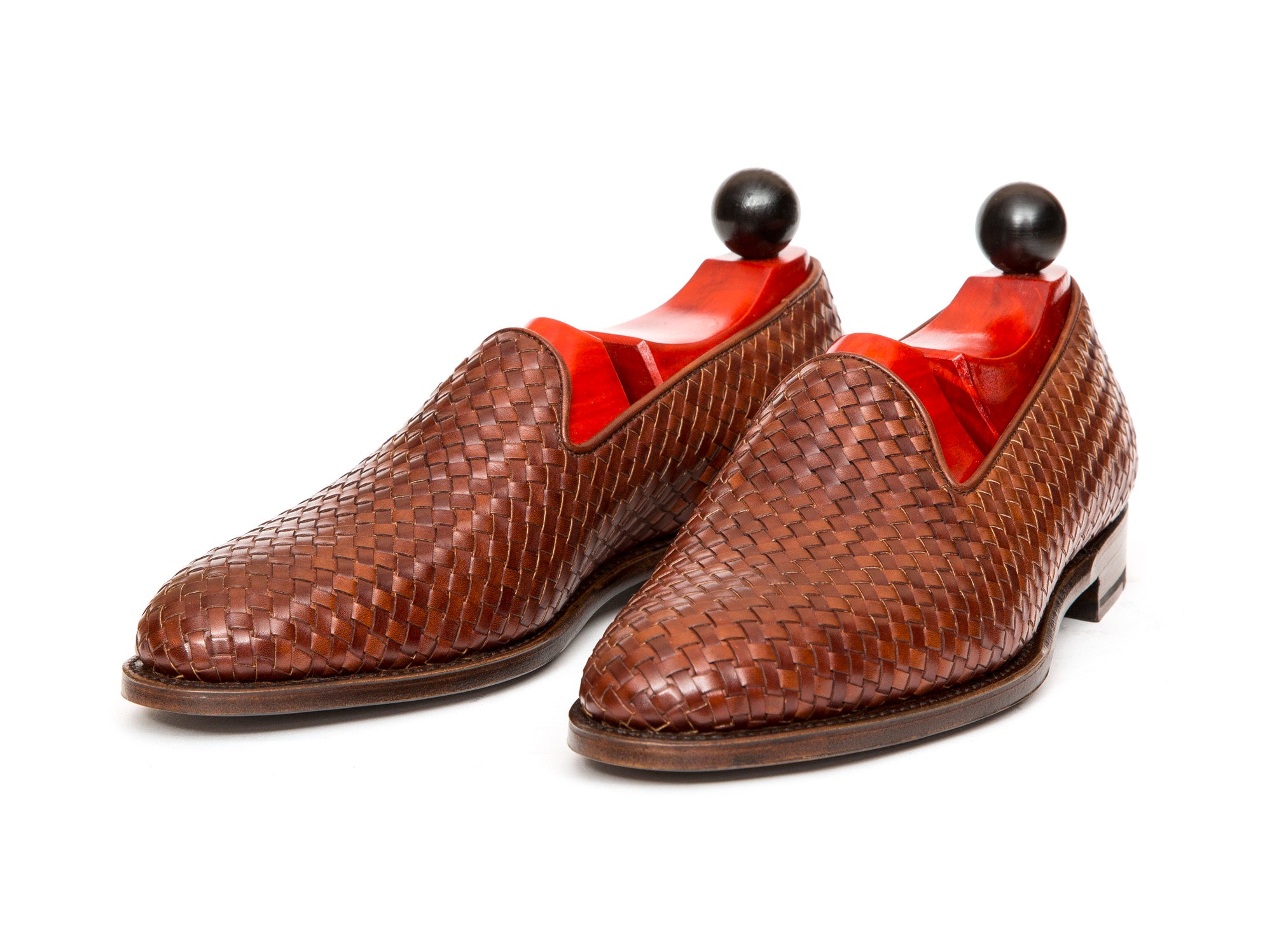 Laurelhurst II - MTO - Braided Gold Museum Calf - TMG Last - Antique Single Leather Sole-Made To Order Slipper Loafer-J.FitzPatrick Footwear