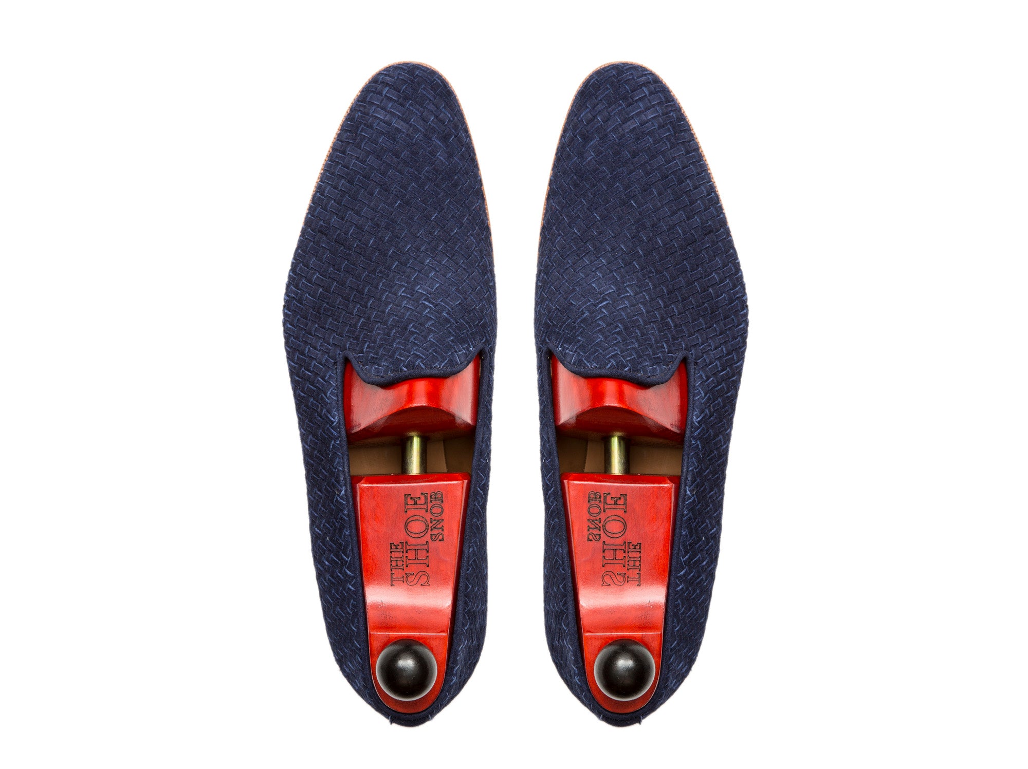 Laurelhurst II - MTO - Braided Navy Suede - TMG Last - Natural Single Leather Sole-Made To Order Slipper Loafer-J.FitzPatrick Footwear