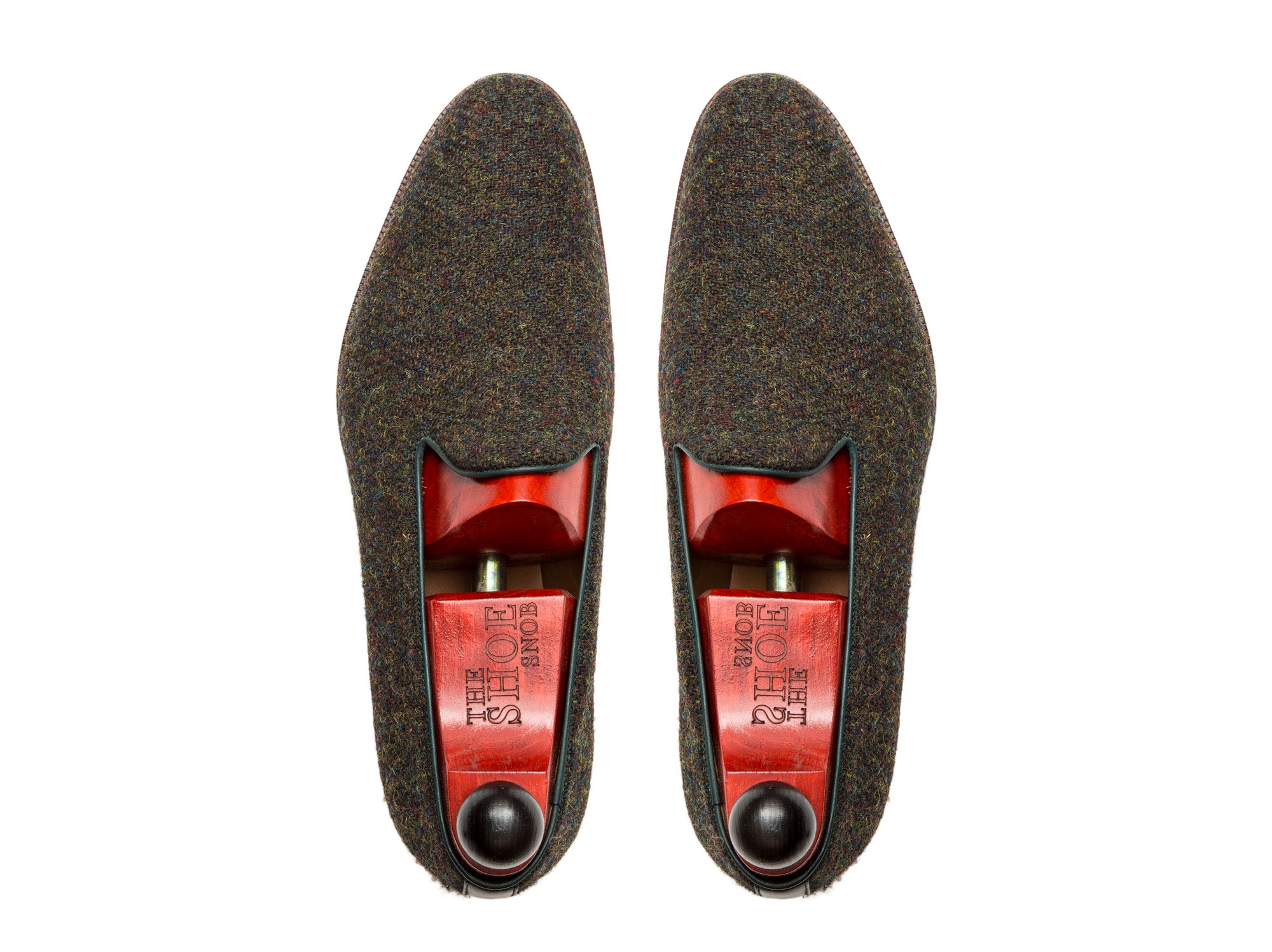 Laurelhurst II - MTO - Forest Medley Tweed - TMG Last - Antique Single Leather Sole-Made To Order Slipper Loafer-J.FitzPatrick Footwear