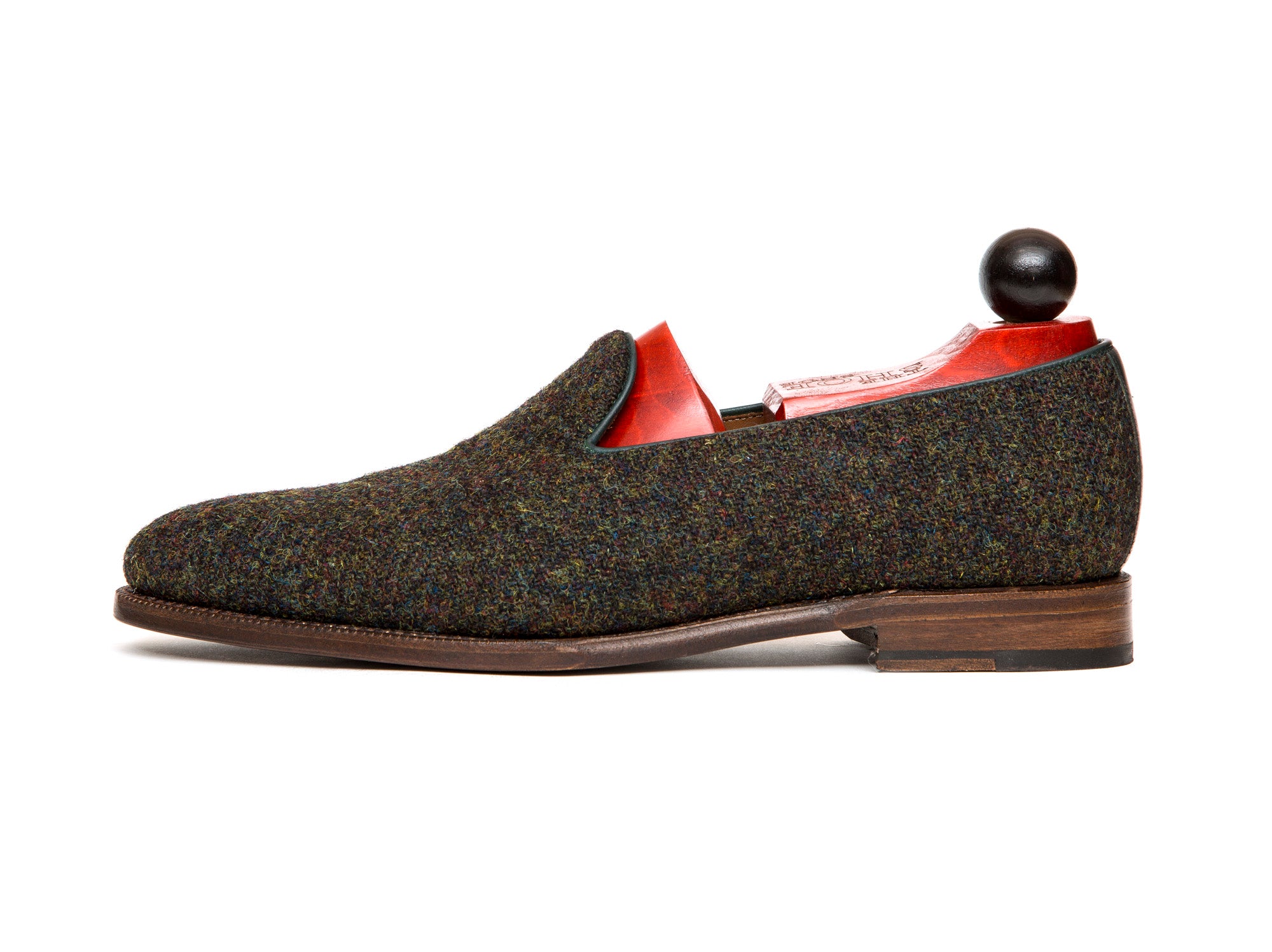 Laurelhurst II - MTO - Forest Medley Tweed - TMG Last - Antique Single Leather Sole-Made To Order Slipper Loafer-J.FitzPatrick Footwear