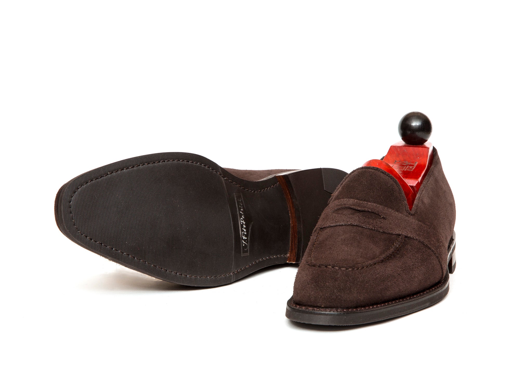 Madison - MTO - Bitter Chocolate Suede - LPB Last - City Rubber Sole-Made To Order Penny Loafer Full Strap-J.FitzPatrick Footwear