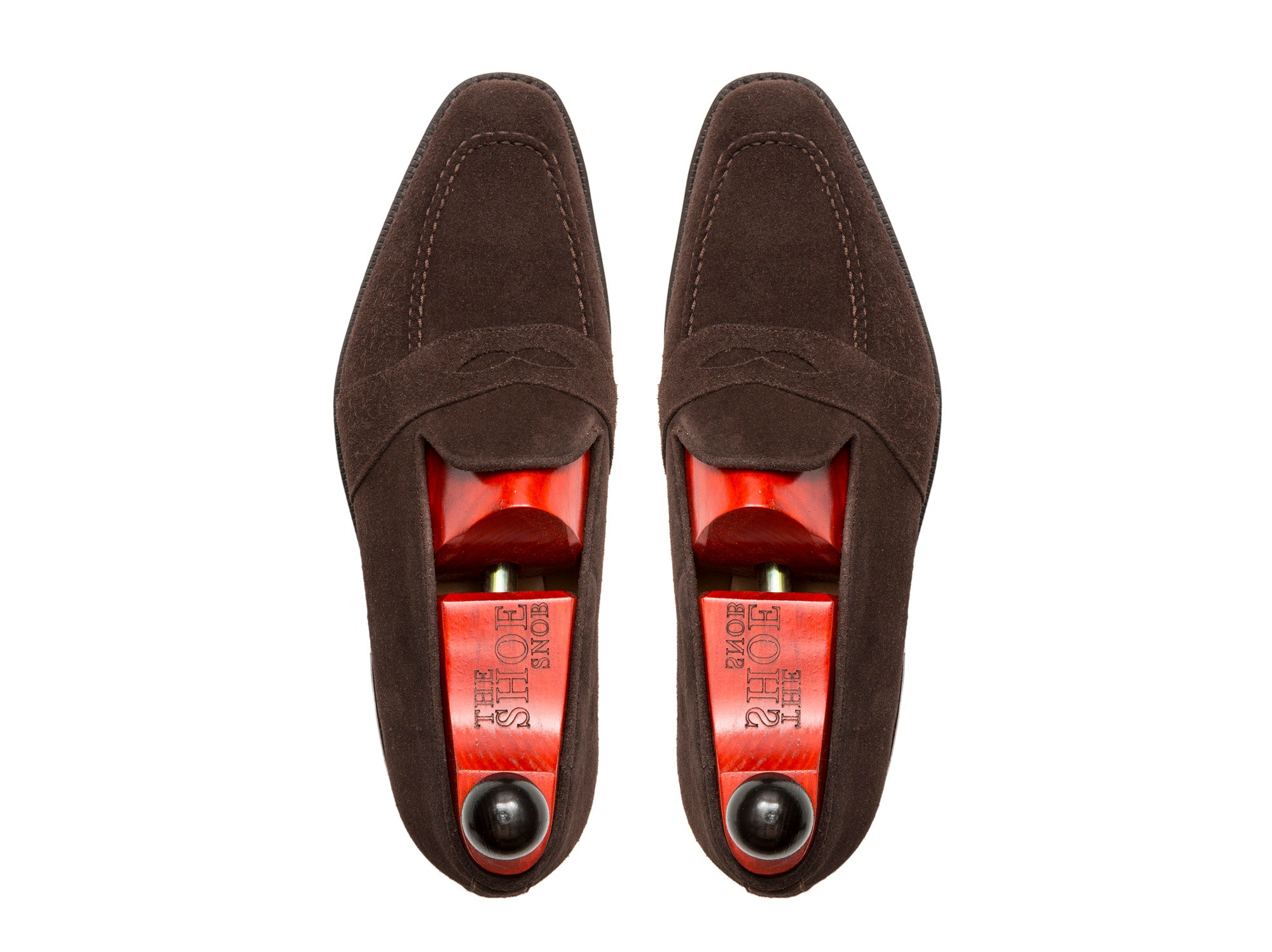 Madison - MTO - Bitter Chocolate Suede - LPB Last - City Rubber Sole-Made To Order Penny Loafer Full Strap-J.FitzPatrick Footwear