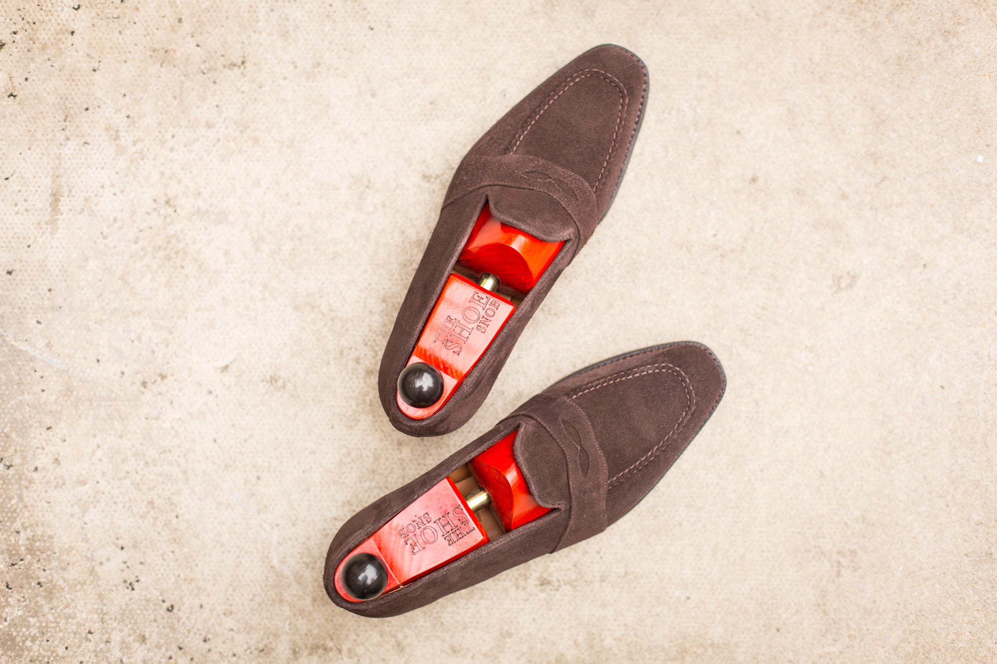 Madison - MTO - Bitter Chocolate Suede - LPB Last - City Rubber Sole-Made To Order Penny Loafer Full Strap-J.FitzPatrick Footwear