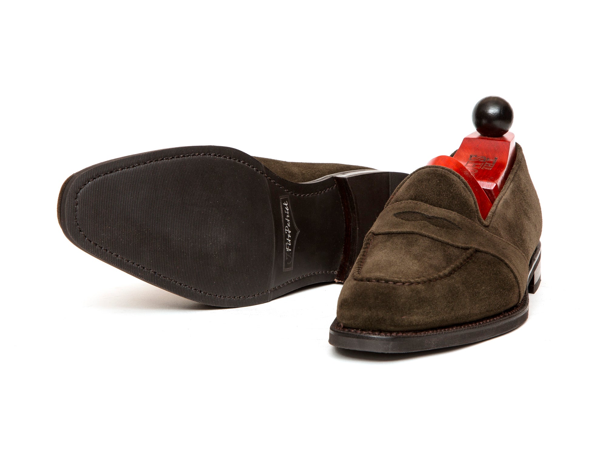 Madison - MTO - Moss Suede - LPB Last - City Rubber Sole-Made To Order Penny Loafer Full Strap-J.FitzPatrick Footwear