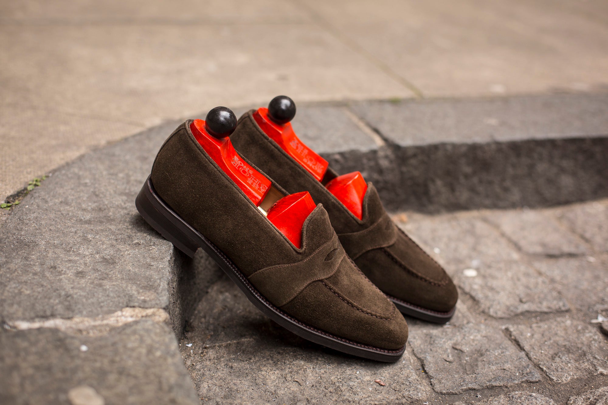 Madison - MTO - Moss Suede - LPB Last - City Rubber Sole-Made To Order Penny Loafer Full Strap-J.FitzPatrick Footwear