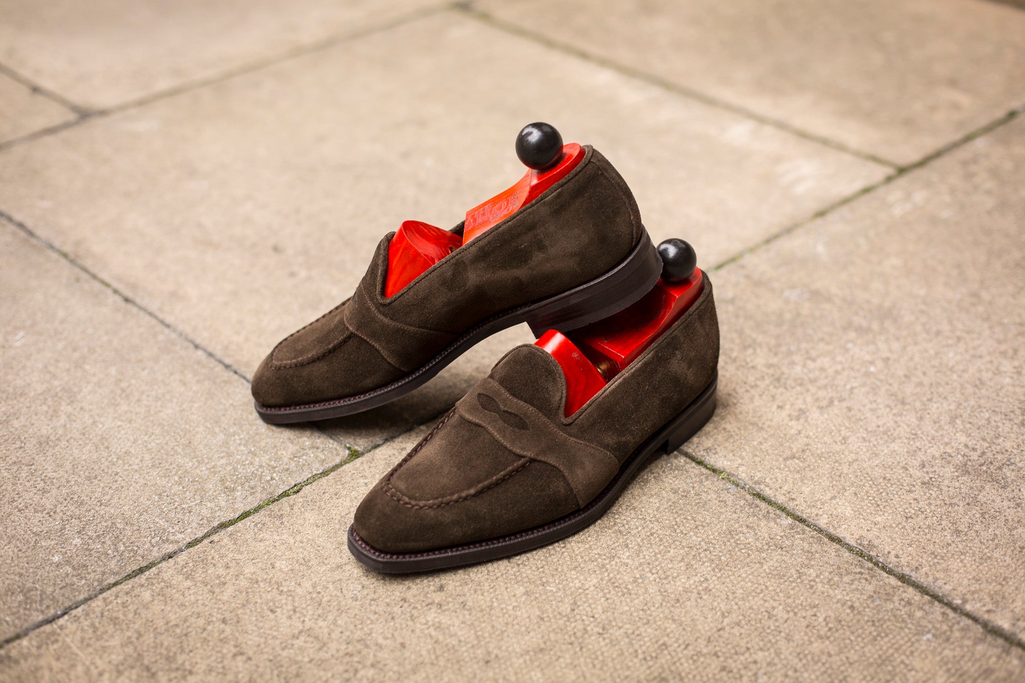 Madison - MTO - Moss Suede - LPB Last - City Rubber Sole-Made To Order Penny Loafer Full Strap-J.FitzPatrick Footwear