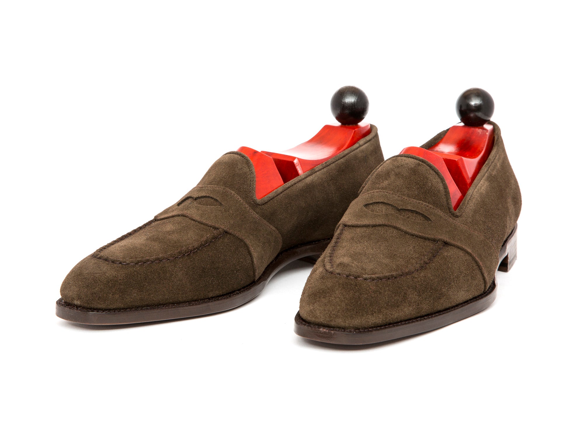 Madison - MTO - Moss Suede - LPB Last - Single Leather Sole-Made To Order Penny Loafer Full Strap-J.FitzPatrick Footwear