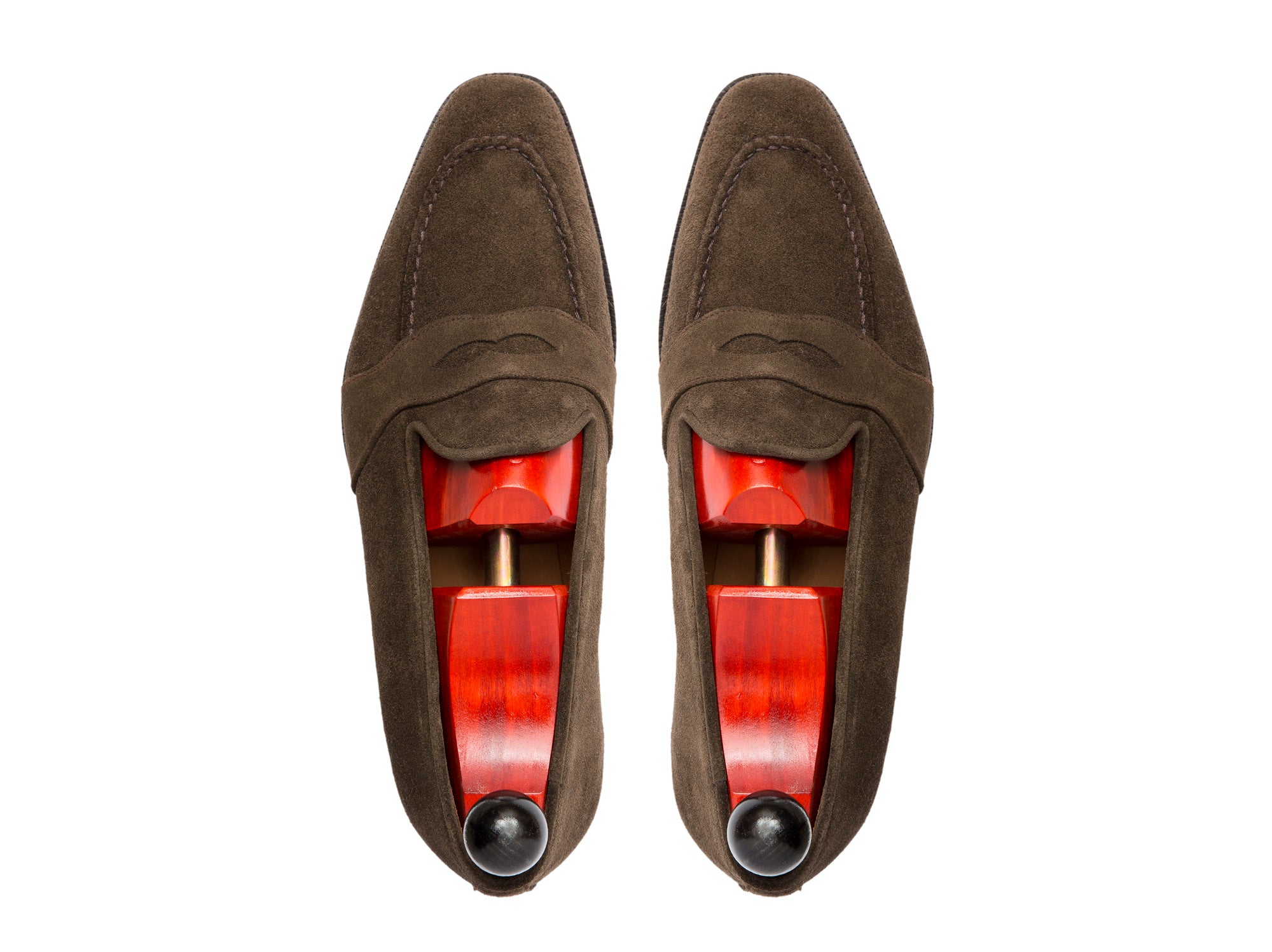 Madison - MTO - Moss Suede - LPB Last - Single Leather Sole-Made To Order Penny Loafer Full Strap-J.FitzPatrick Footwear