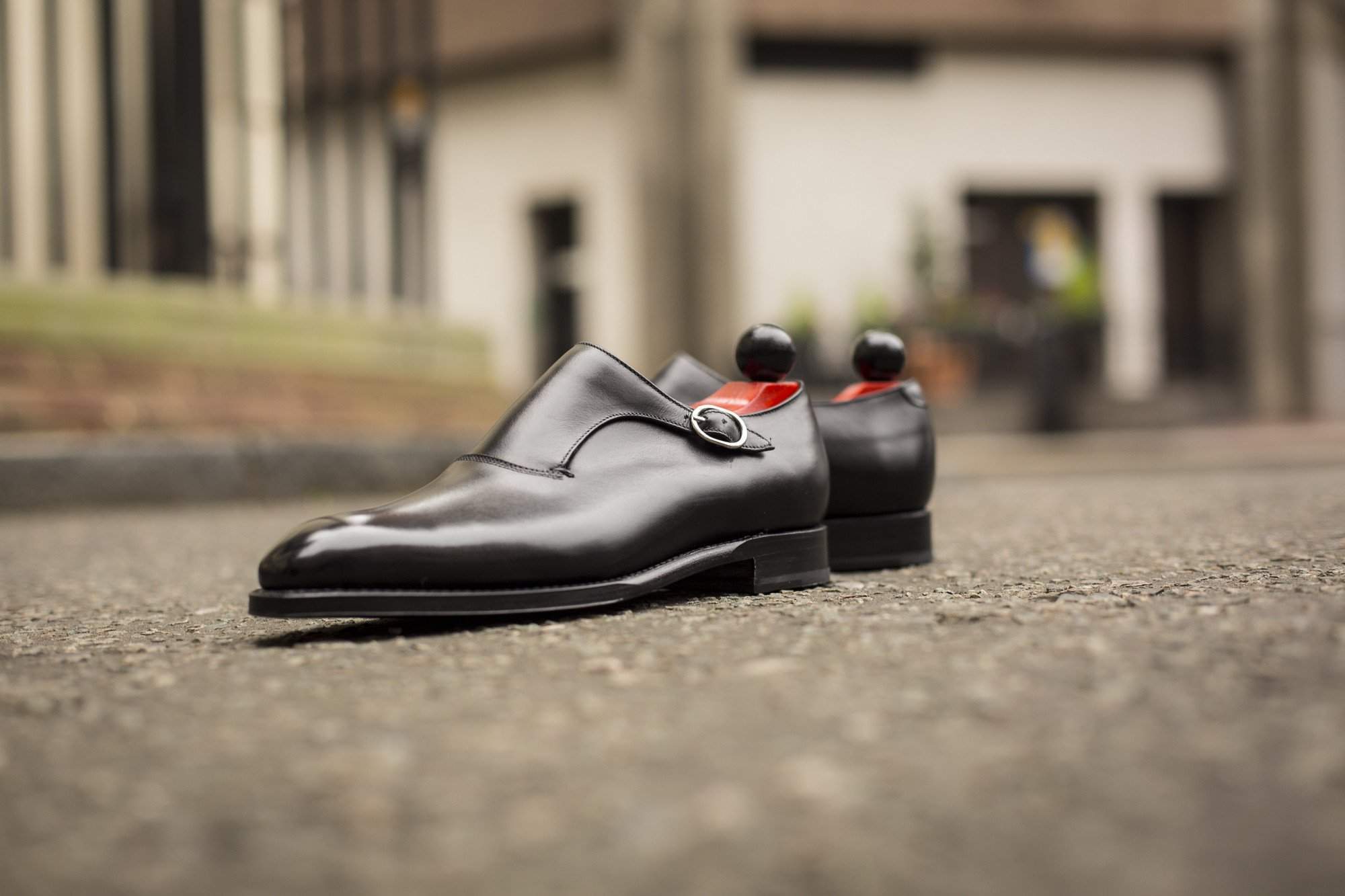 Madrona - MTO - Black Calf-Made To Order Single Monkstrap Plain Toe-J.FitzPatrick Footwear