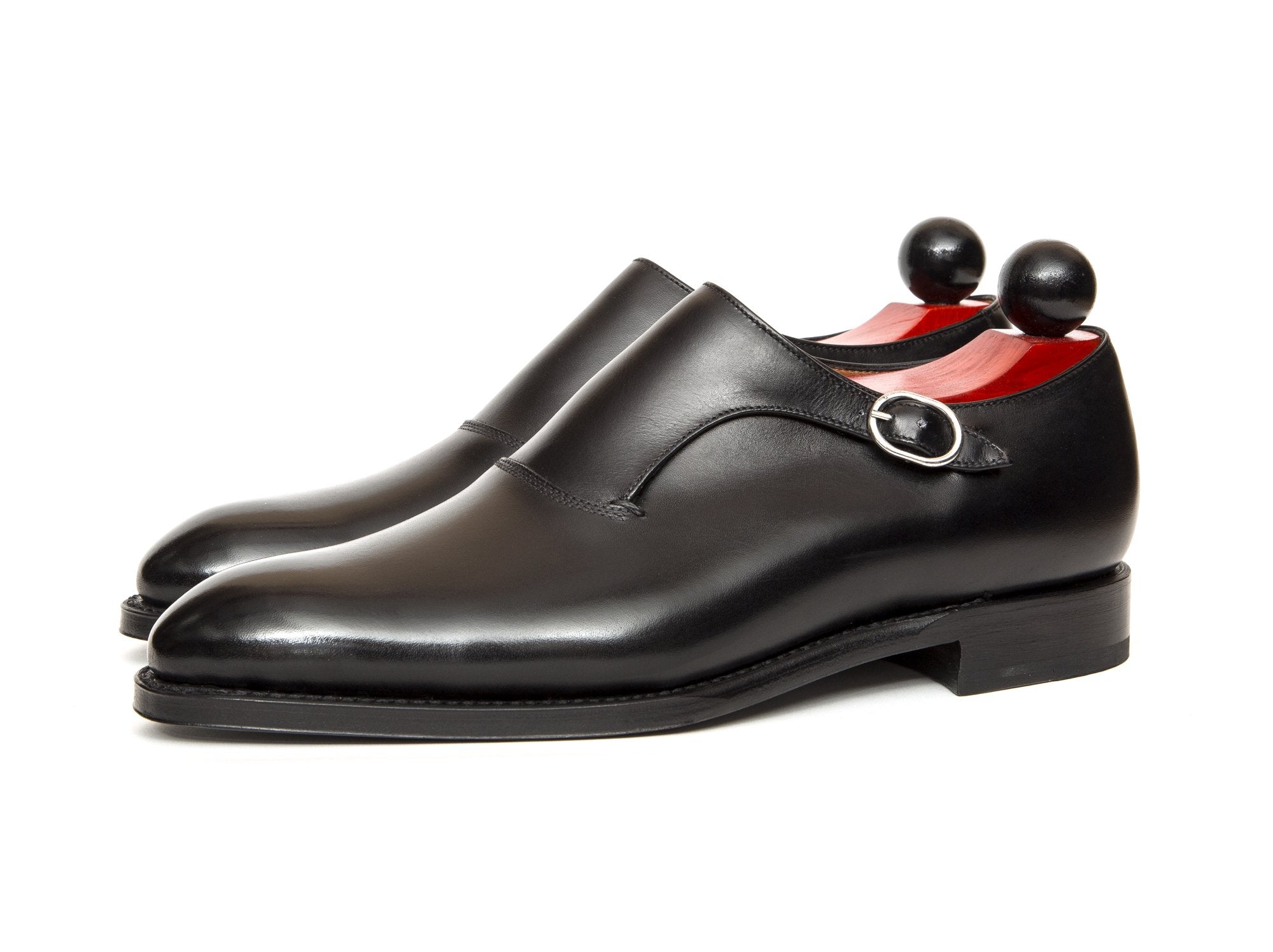 Madrona - MTO - Black Calf-Made To Order Single Monkstrap Plain Toe-J.FitzPatrick Footwear