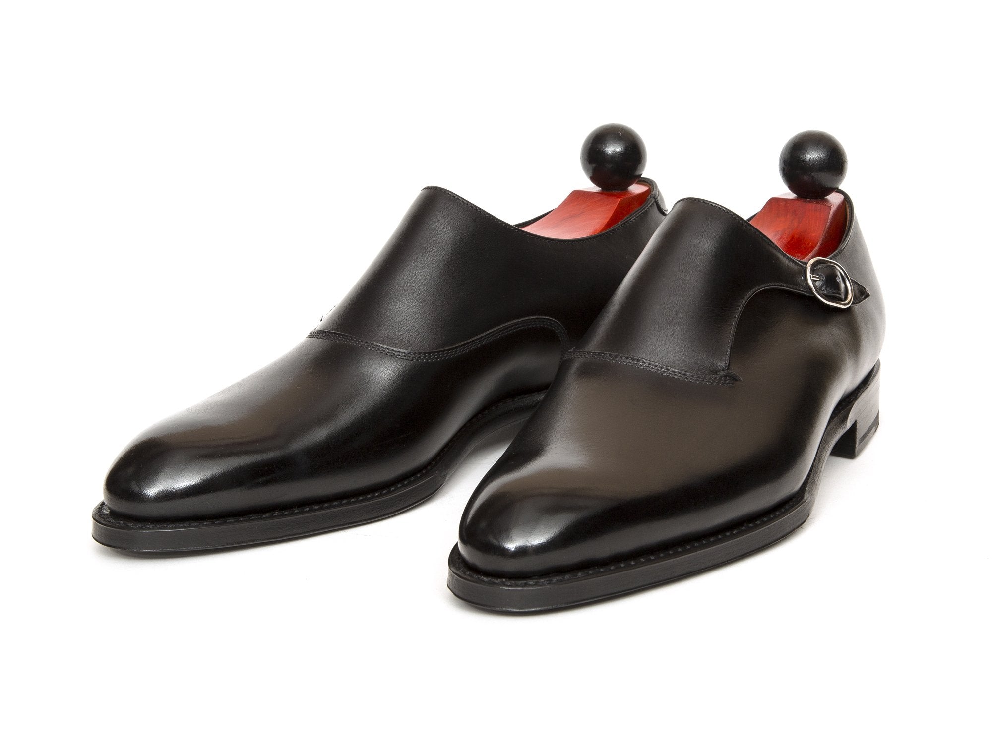 Madrona - MTO - Black Calf-Made To Order Single Monkstrap Plain Toe-J.FitzPatrick Footwear