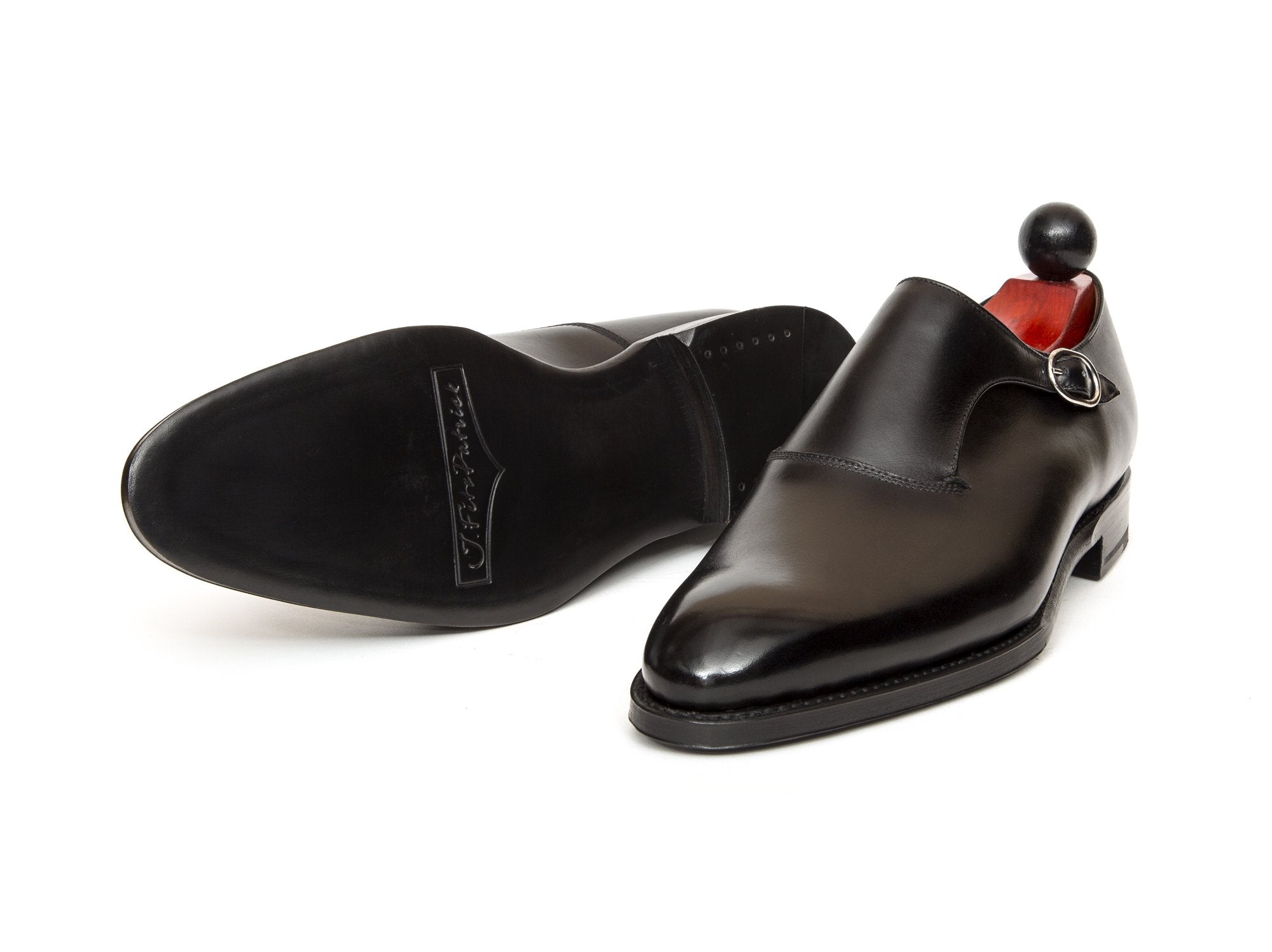 Madrona - MTO - Black Calf-Made To Order Single Monkstrap Plain Toe-J.FitzPatrick Footwear
