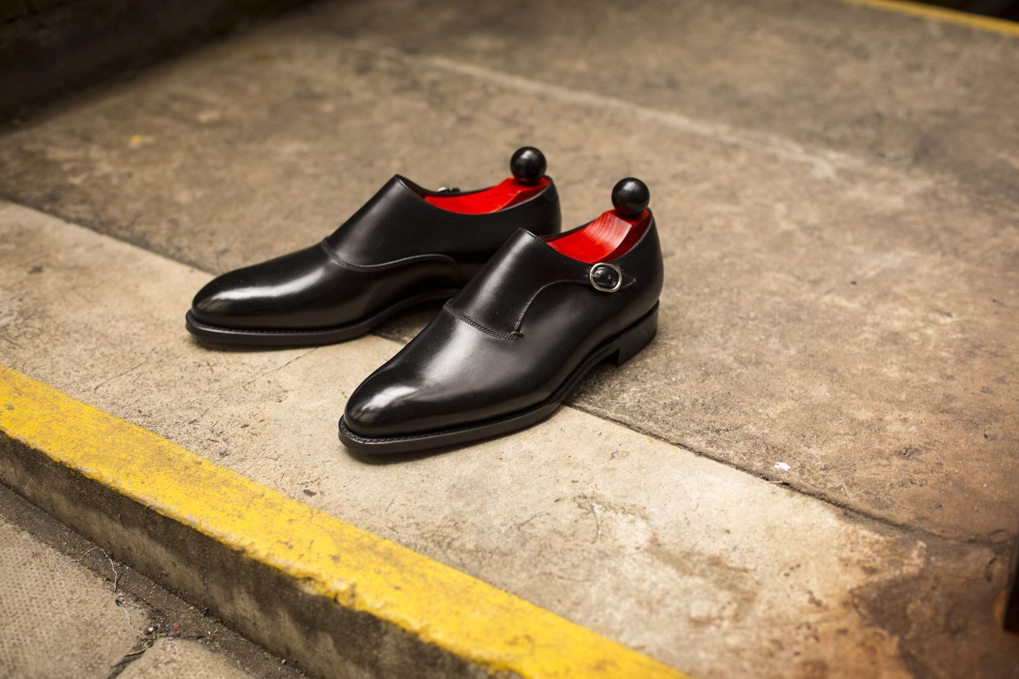 Madrona - MTO - Black Calf-Made To Order Single Monkstrap Plain Toe-J.FitzPatrick Footwear