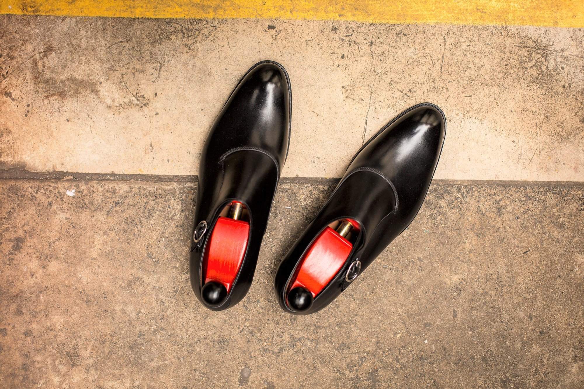 Madrona - MTO - Black Calf-Made To Order Single Monkstrap Plain Toe-J.FitzPatrick Footwear