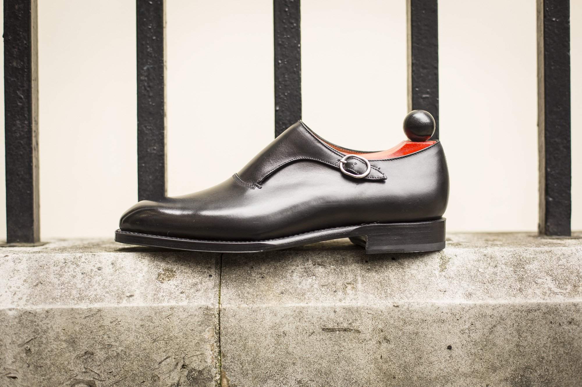 Madrona - MTO - Black Calf-Made To Order Single Monkstrap Plain Toe-J.FitzPatrick Footwear
