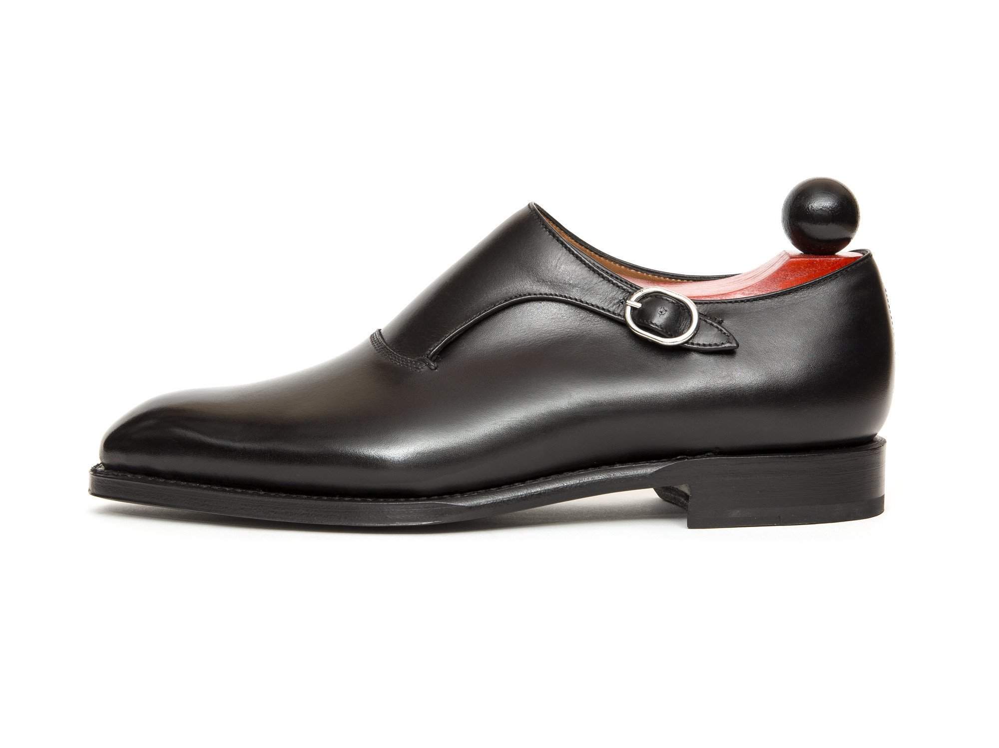 Madrona - MTO - Black Calf-Made To Order Single Monkstrap Plain Toe-J.FitzPatrick Footwear