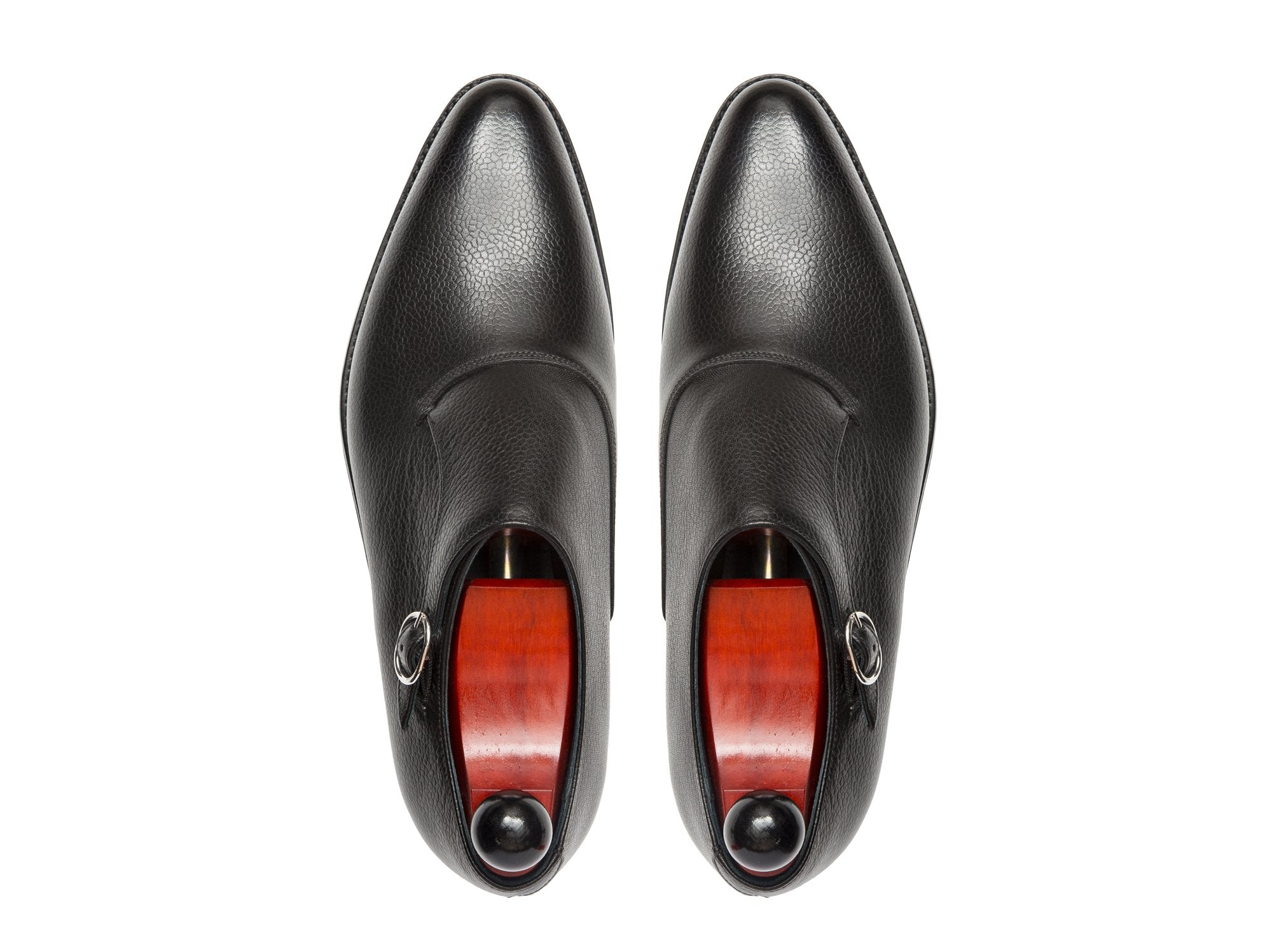 Madrona - MTO - Black Grain-Made To Order Single Monkstrap Plain Toe-J.FitzPatrick Footwear