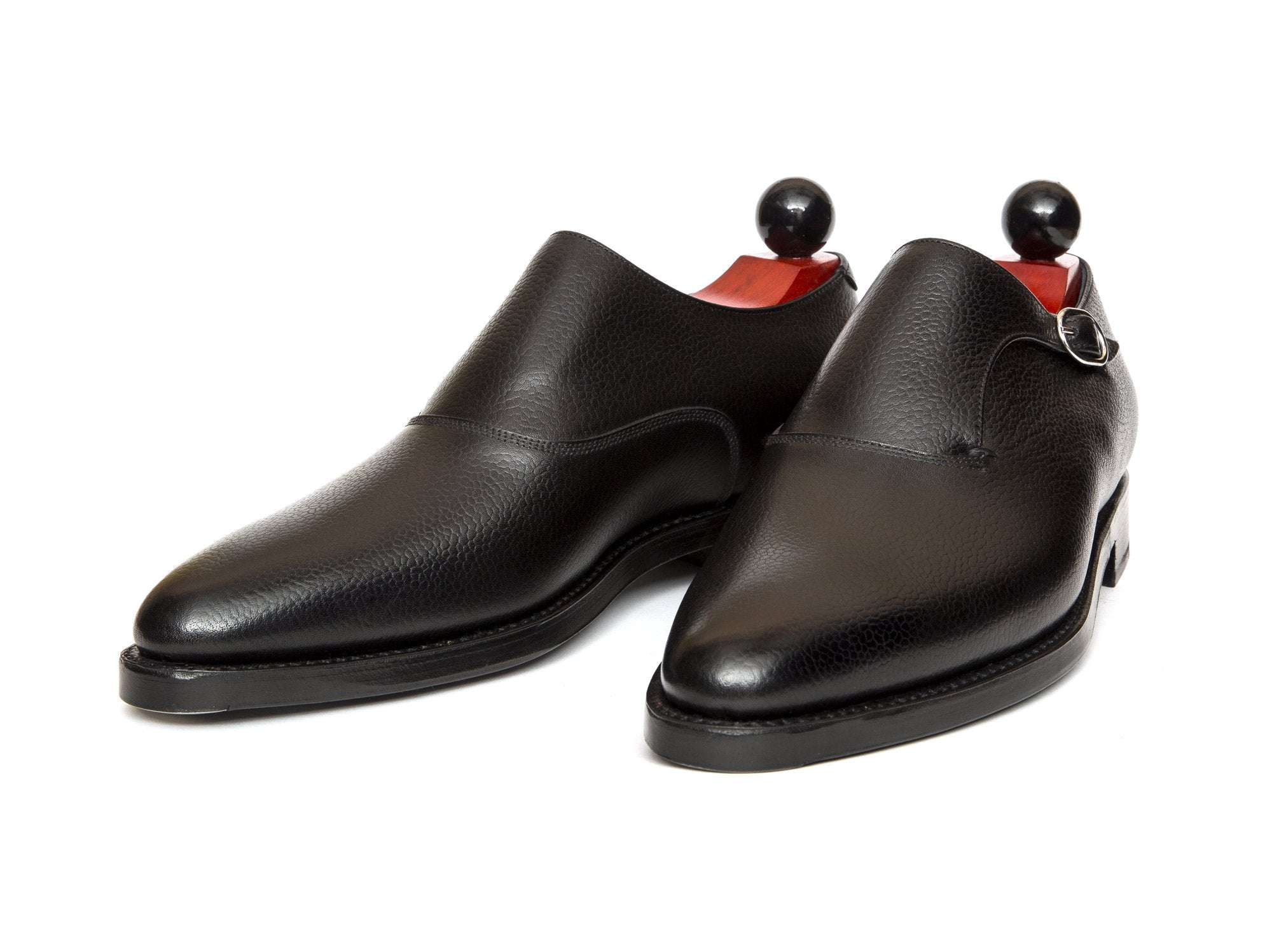 Madrona - MTO - Black Grain-Made To Order Single Monkstrap Plain Toe-J.FitzPatrick Footwear