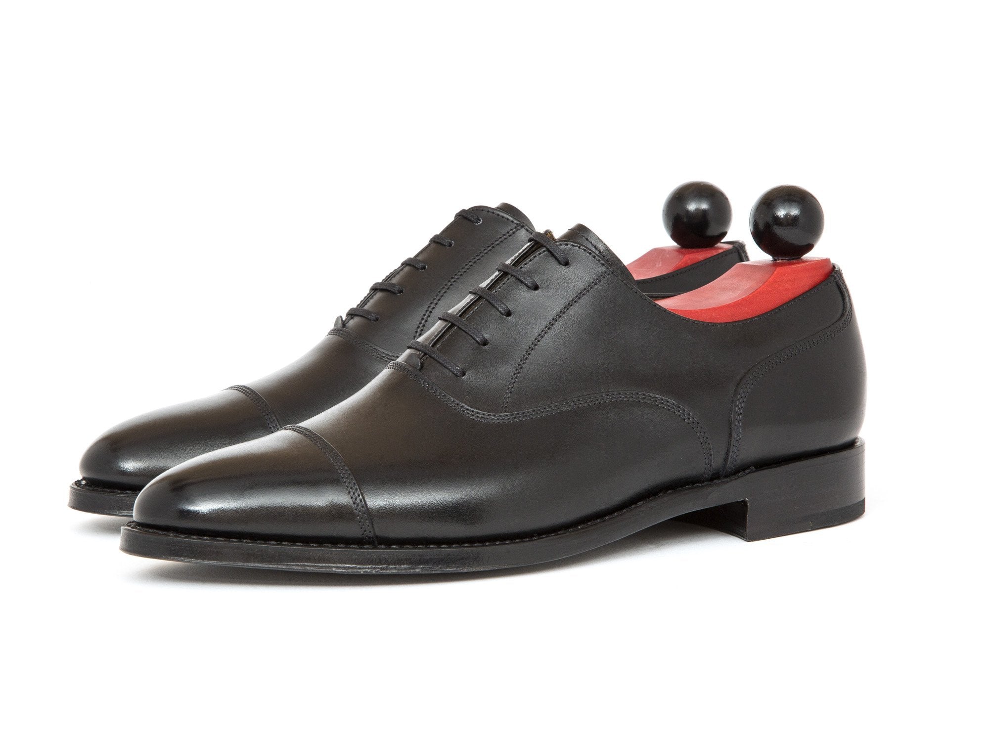 Magnolia - MTO - Black Calf - TMG Last - Single Leather Sole-Made To Order Classic Captoe Cap Toe Oxfords-J.FitzPatrick Footwear