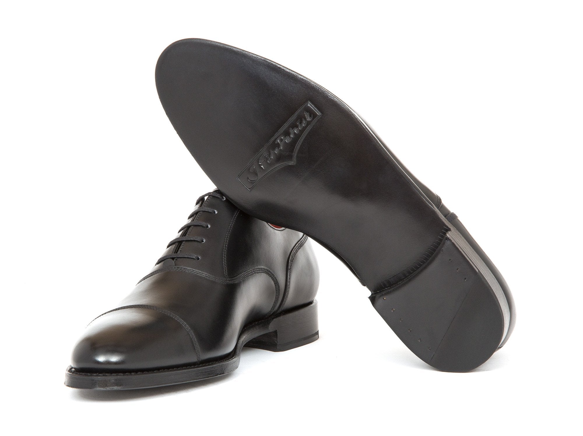 Magnolia - MTO - Black Calf - TMG Last - Single Leather Sole-Made To Order Classic Captoe Cap Toe Oxfords-J.FitzPatrick Footwear