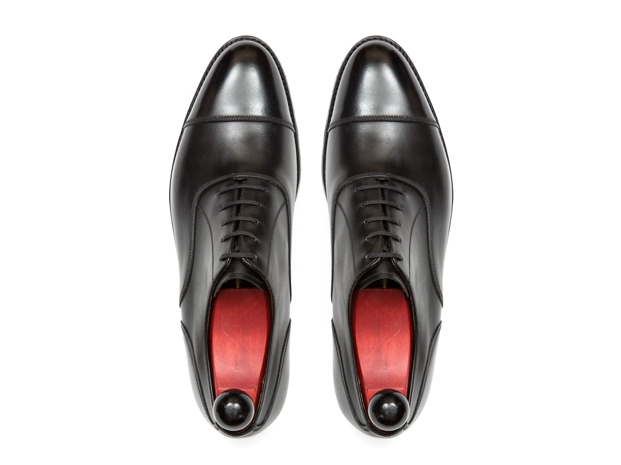 Magnolia - MTO - Black Calf - TMG Last - Single Leather Sole-Made To Order Classic Captoe Cap Toe Oxfords-J.FitzPatrick Footwear