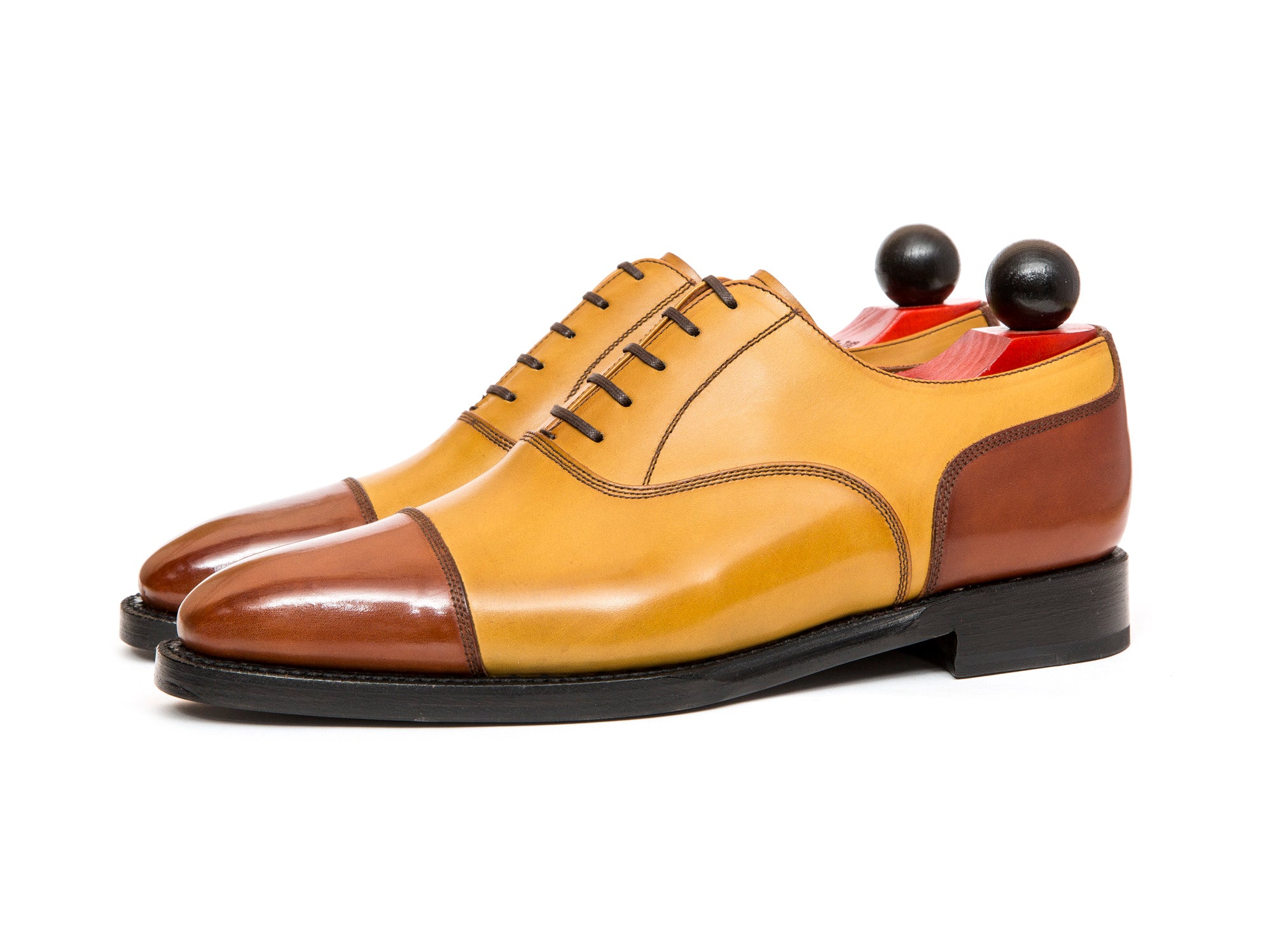 Magnolia - MTO - Cedar Calf / Shaded Tan Calf - MGF Last - Single Leather Sole-Made To Order Classic Captoe Cap Toe Oxfords-J.FitzPatrick Footwear