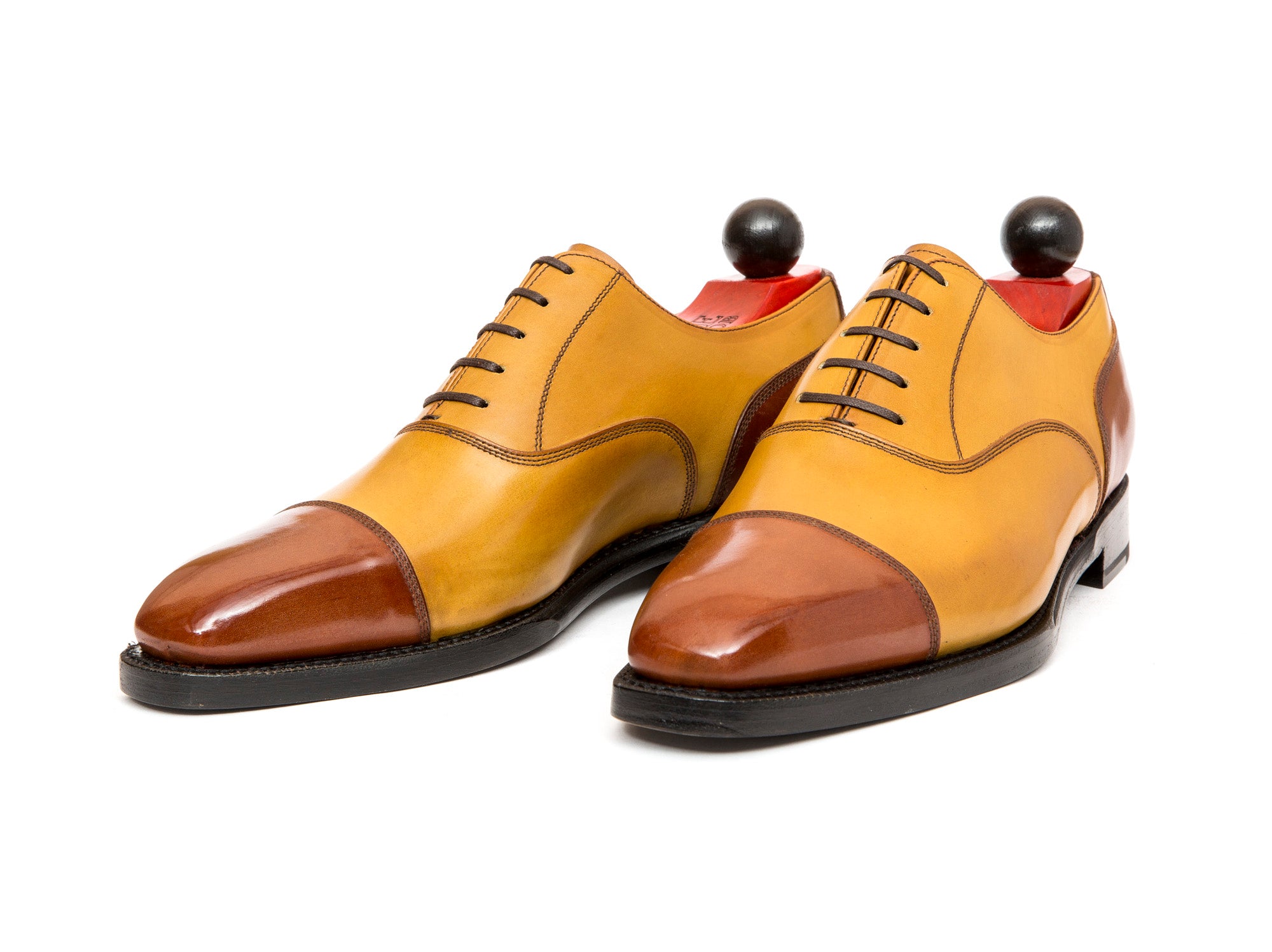 Magnolia - MTO - Cedar Calf / Shaded Tan Calf - MGF Last - Single Leather Sole-Made To Order Classic Captoe Cap Toe Oxfords-J.FitzPatrick Footwear