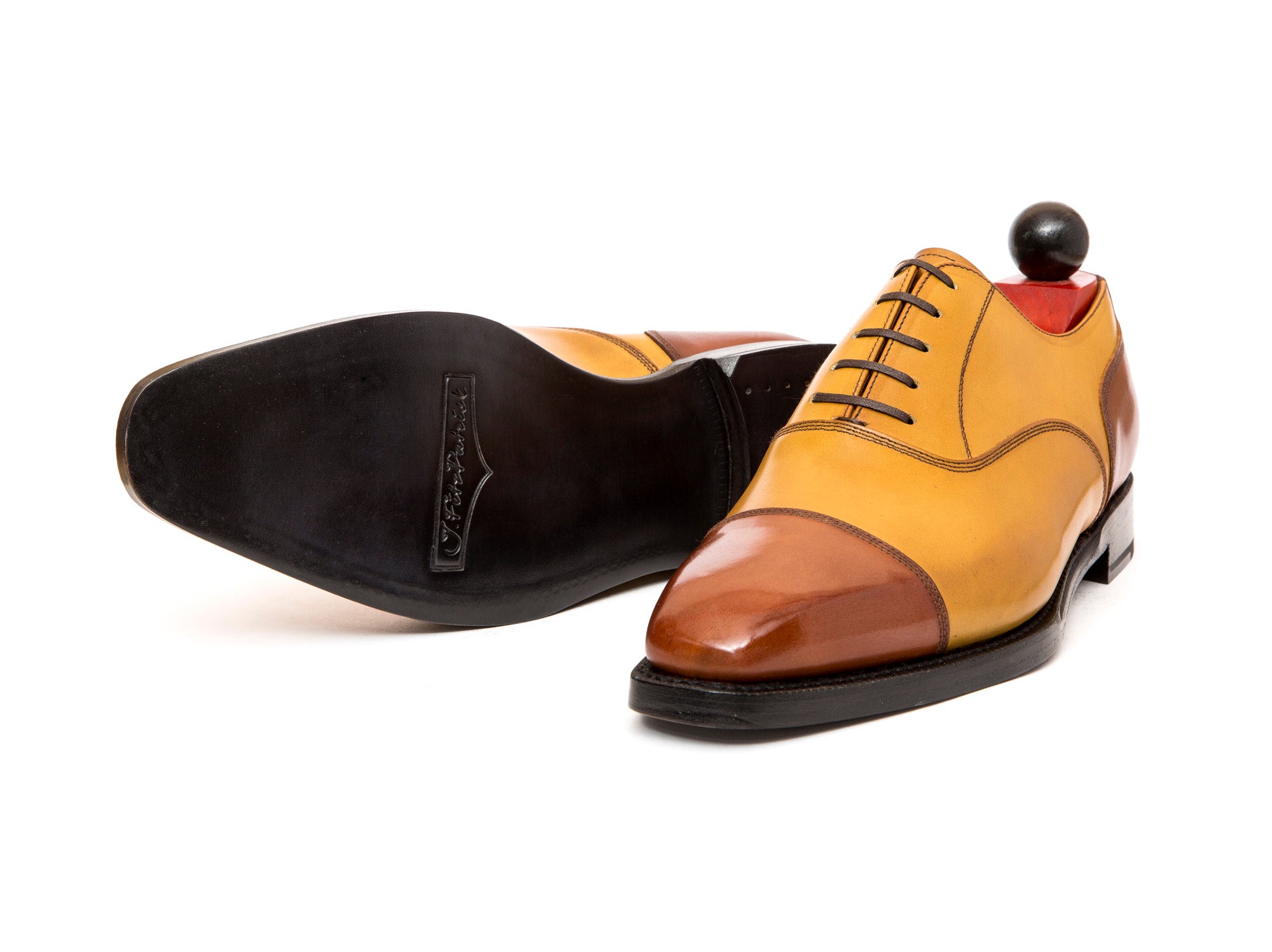 Magnolia - MTO - Cedar Calf / Shaded Tan Calf - MGF Last - Single Leather Sole-Made To Order Classic Captoe Cap Toe Oxfords-J.FitzPatrick Footwear