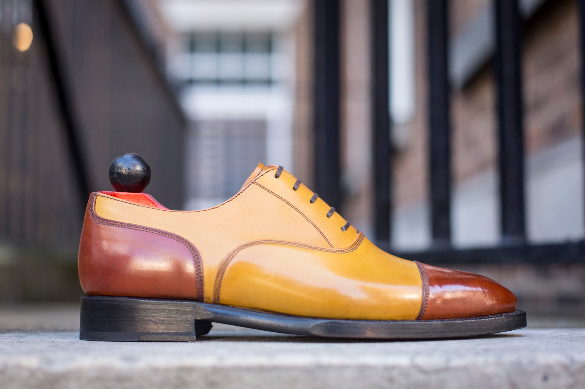 Magnolia - MTO - Cedar Calf / Shaded Tan Calf - MGF Last - Single Leather Sole-Made To Order Classic Captoe Cap Toe Oxfords-J.FitzPatrick Footwear