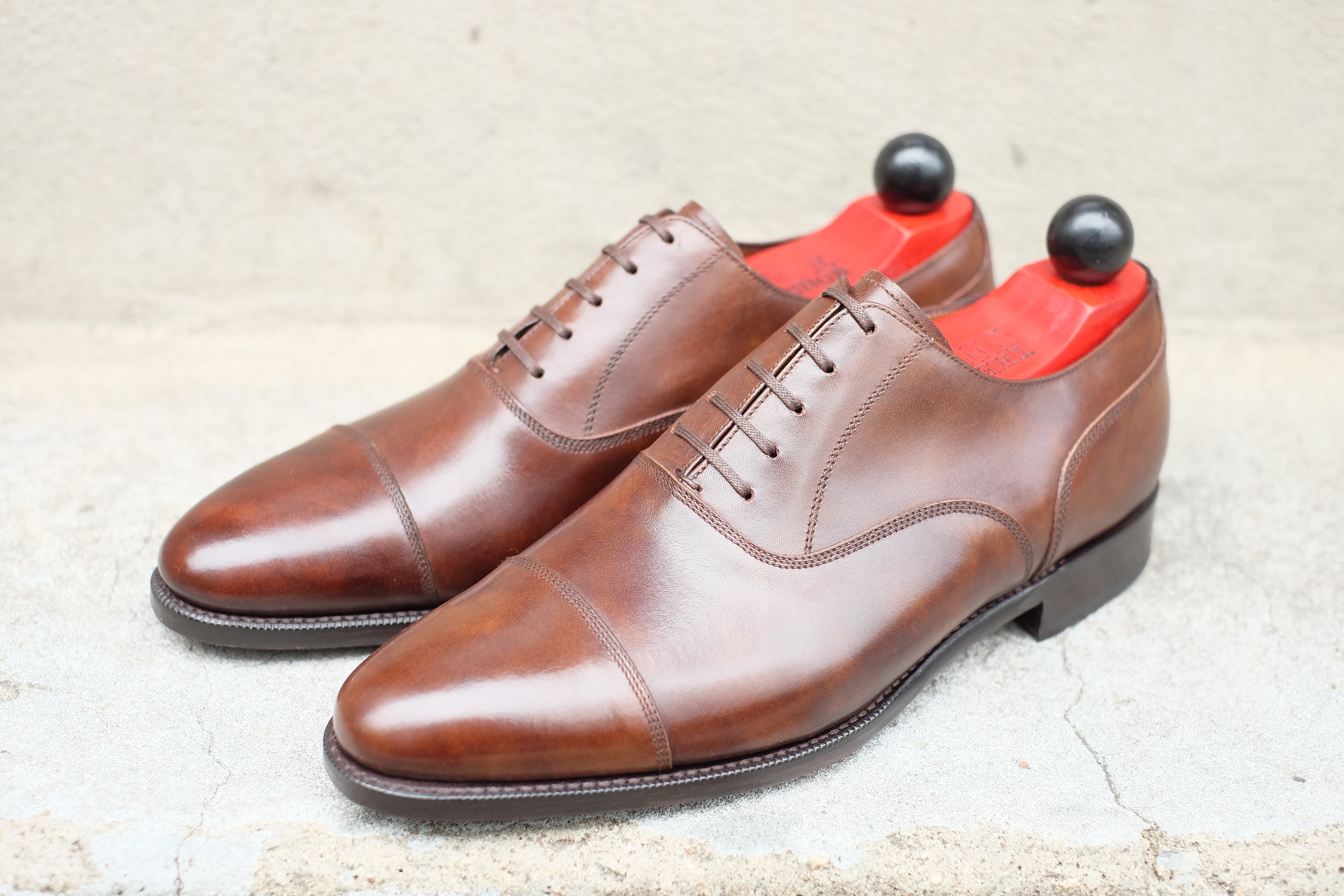 Magnolia - MTO - Copper Museum Calf - TMG Last - Single Leather Sole-Made To Order Classic Captoe Cap Toe Oxfords-J.FitzPatrick Footwear