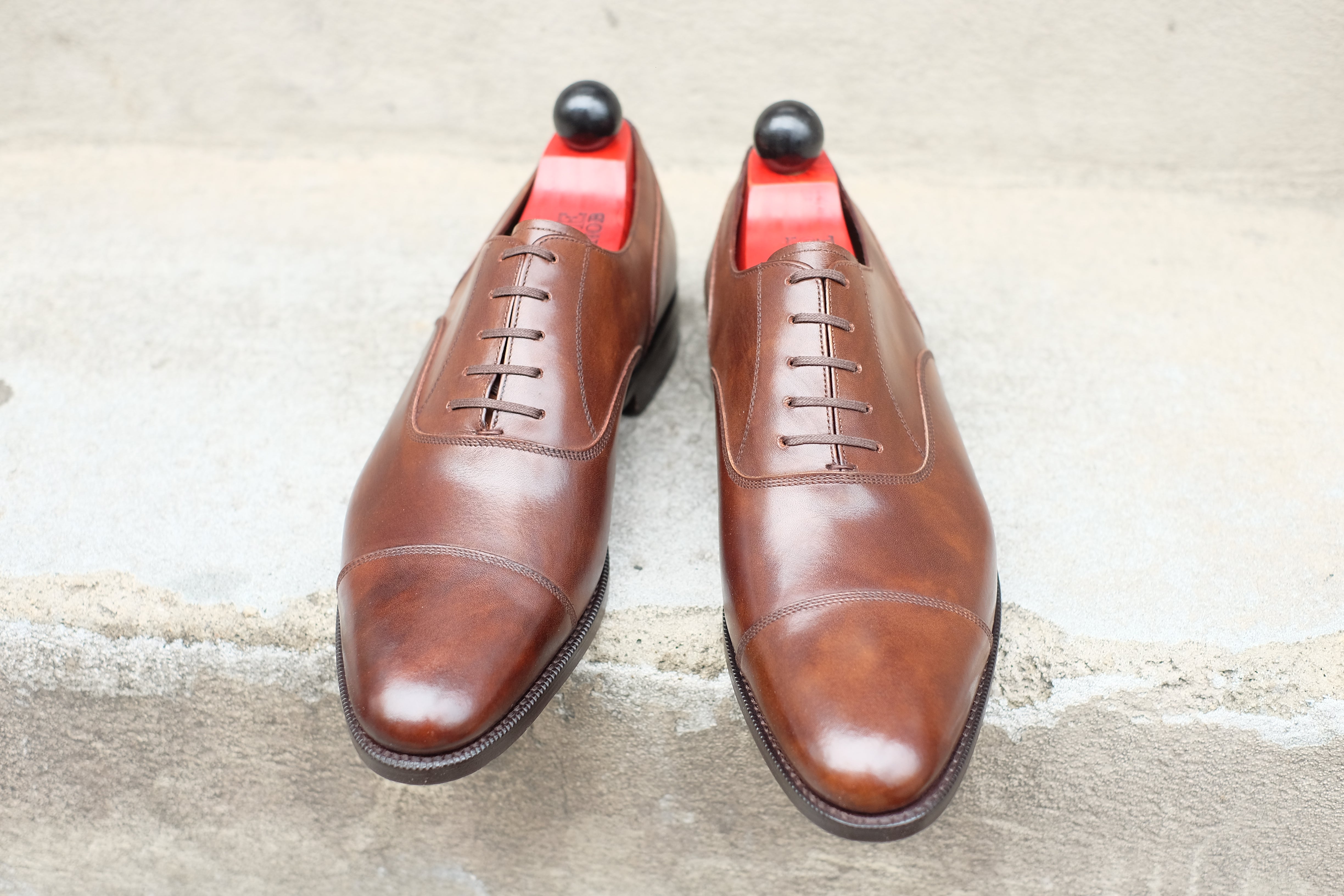 Magnolia - MTO - Copper Museum Calf - TMG Last - Single Leather Sole-Made To Order Classic Captoe Cap Toe Oxfords-J.FitzPatrick Footwear