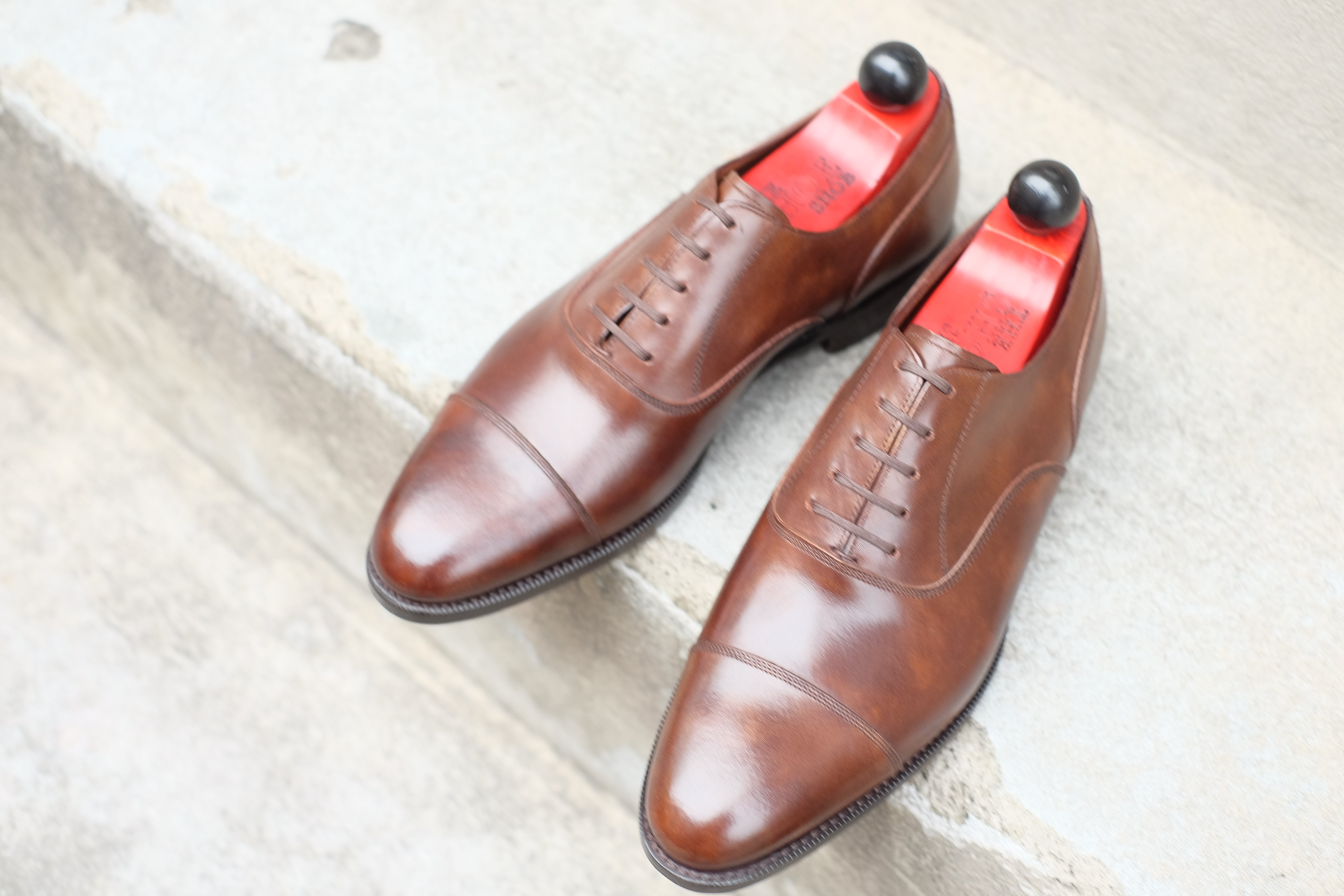 Magnolia - MTO - Copper Museum Calf - TMG Last - Single Leather Sole-Made To Order Classic Captoe Cap Toe Oxfords-J.FitzPatrick Footwear
