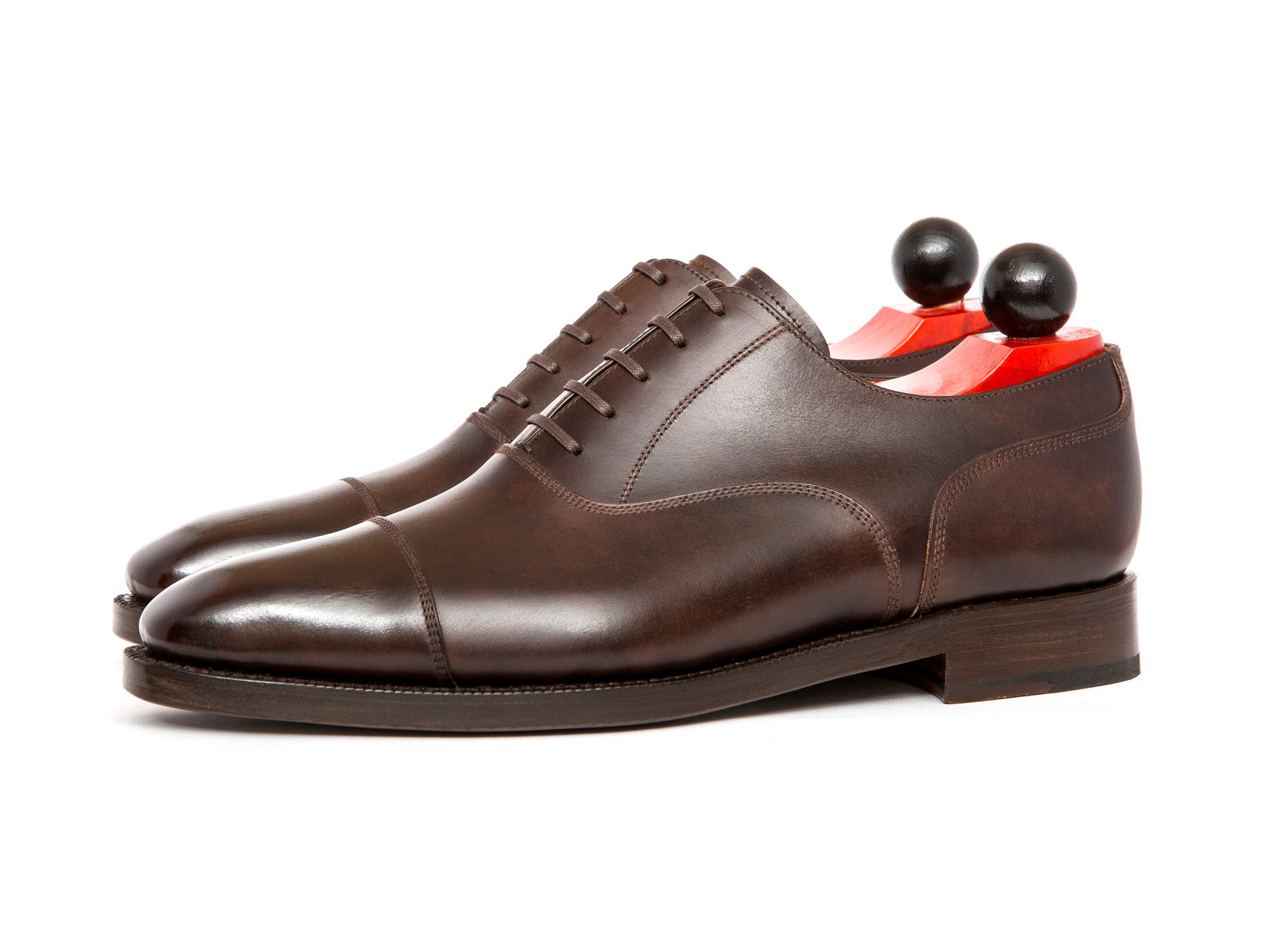 Magnolia - MTO - Dark Brown Museum Calf - MGF Last - Double Leather Sole-Made To Order Classic Captoe Cap Toe Oxfords-J.FitzPatrick Footwear