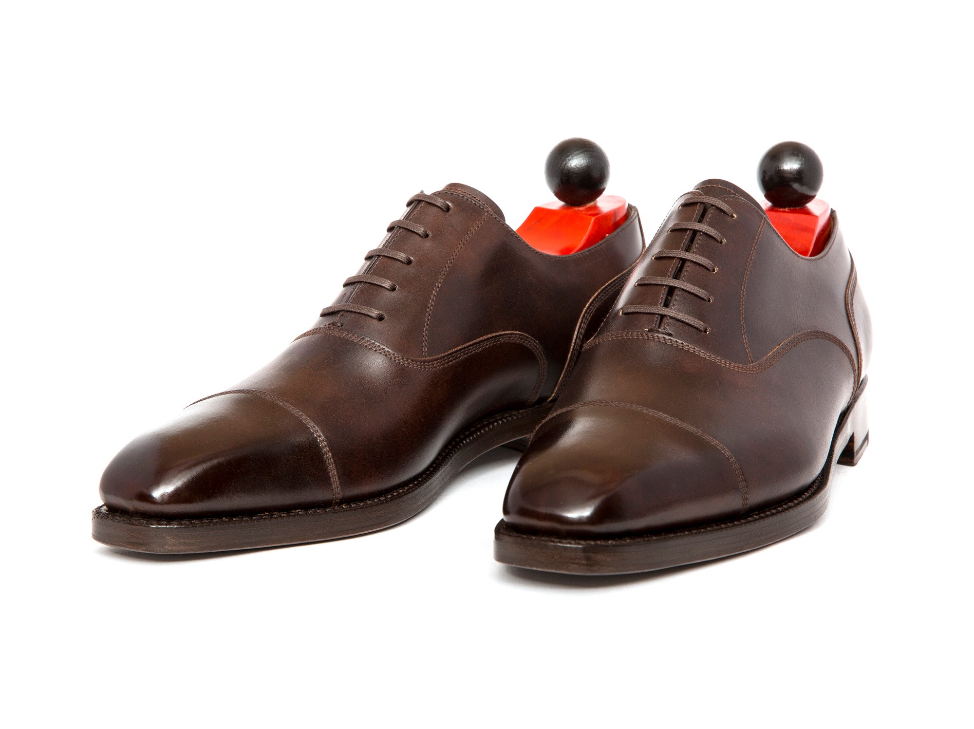 Magnolia - MTO - Dark Brown Museum Calf - MGF Last - Double Leather Sole-Made To Order Classic Captoe Cap Toe Oxfords-J.FitzPatrick Footwear