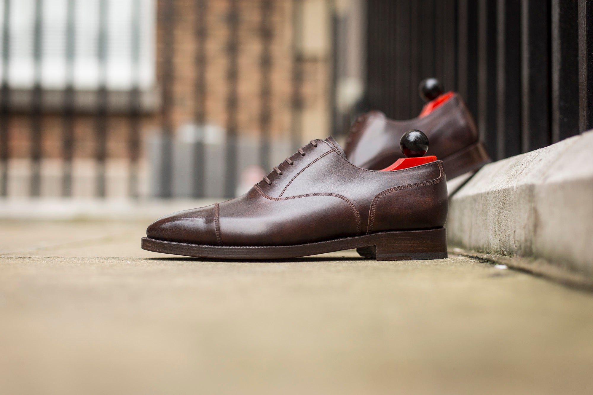 Magnolia - MTO - Dark Brown Museum Calf - MGF Last - Double Leather Sole-Made To Order Classic Captoe Cap Toe Oxfords-J.FitzPatrick Footwear